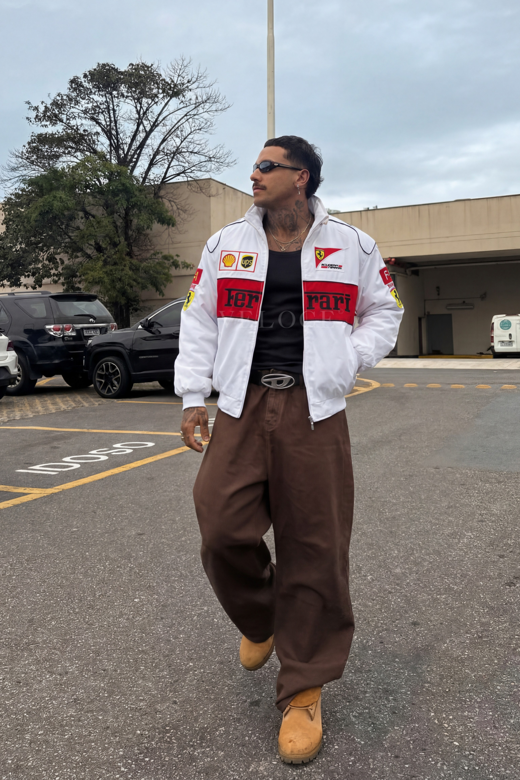 Ferrari F1 Vintage Racing Jacket - White Edition