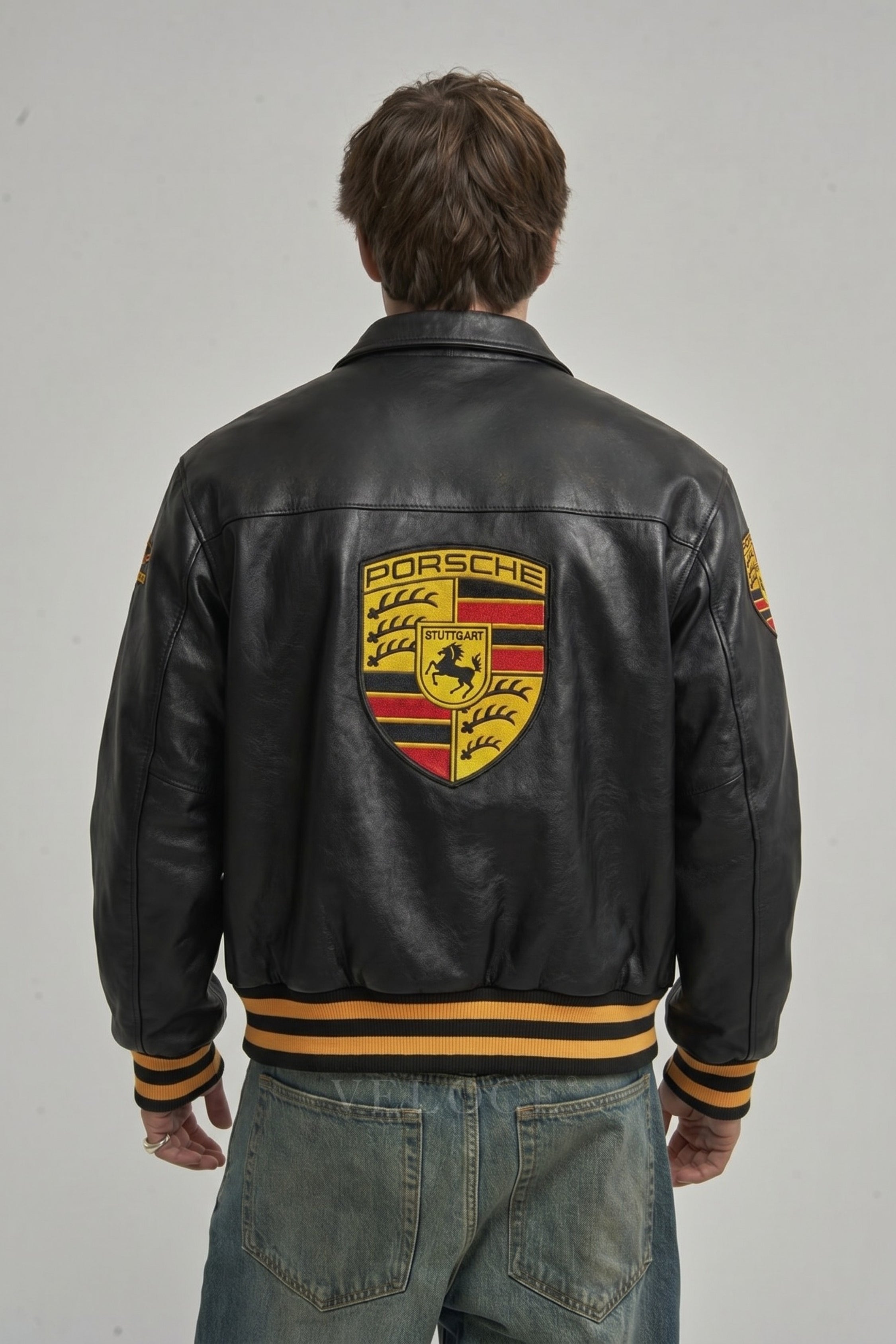 Porsche 993 Turbo Leather Jacket - Black Edition
