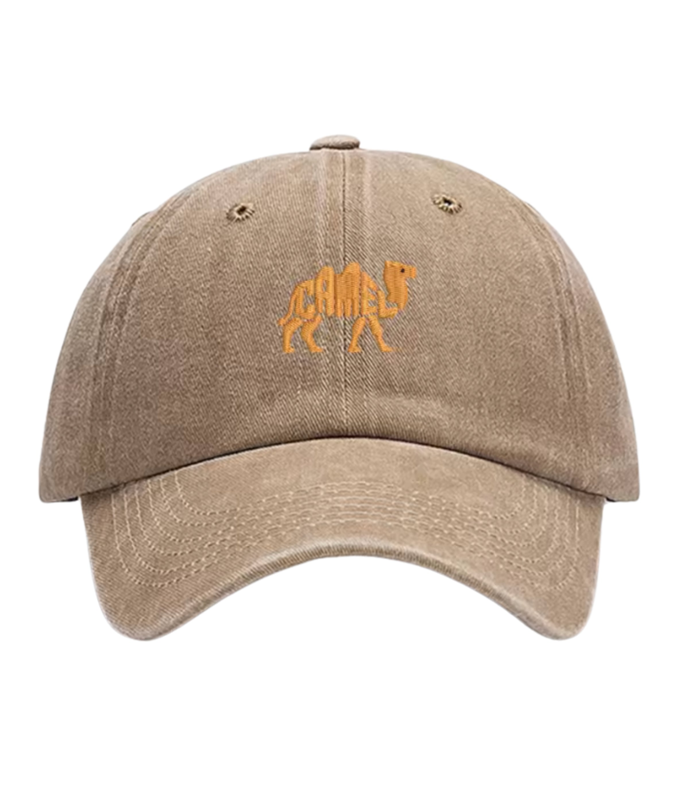 Camel Embroidered Cap