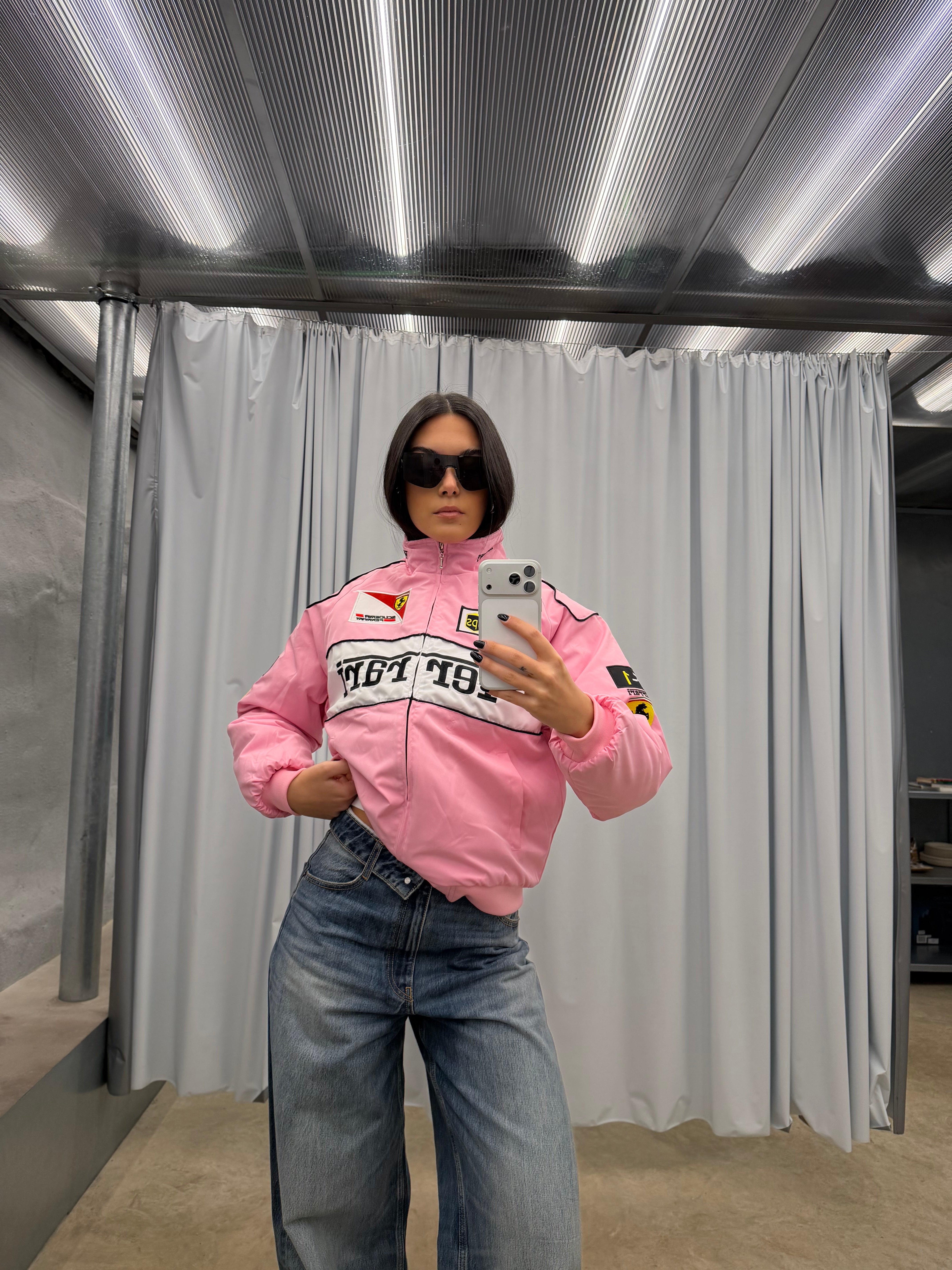 Ferrari F1 Vintage Racing Jacket - Pink Edition