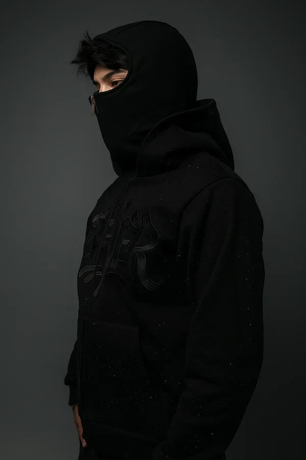 Balaclava Hoodie Rhinestone