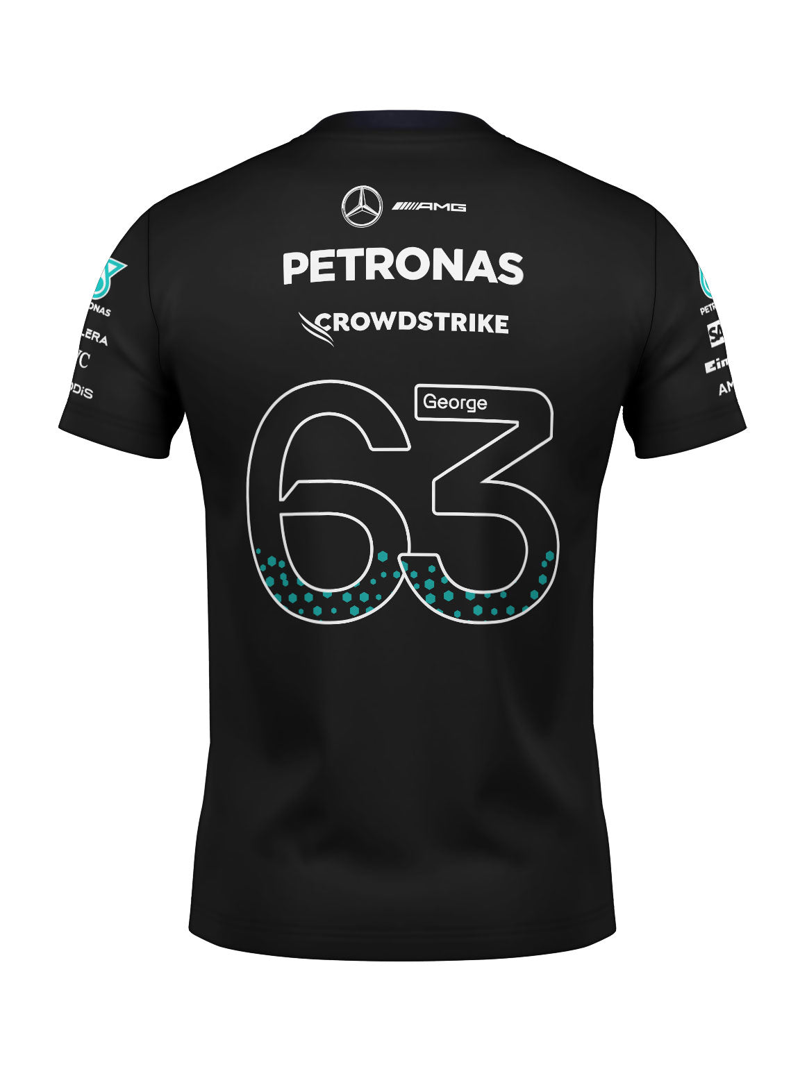 George Russell Mercedes F1 2026 Black Cotton T-Shirt