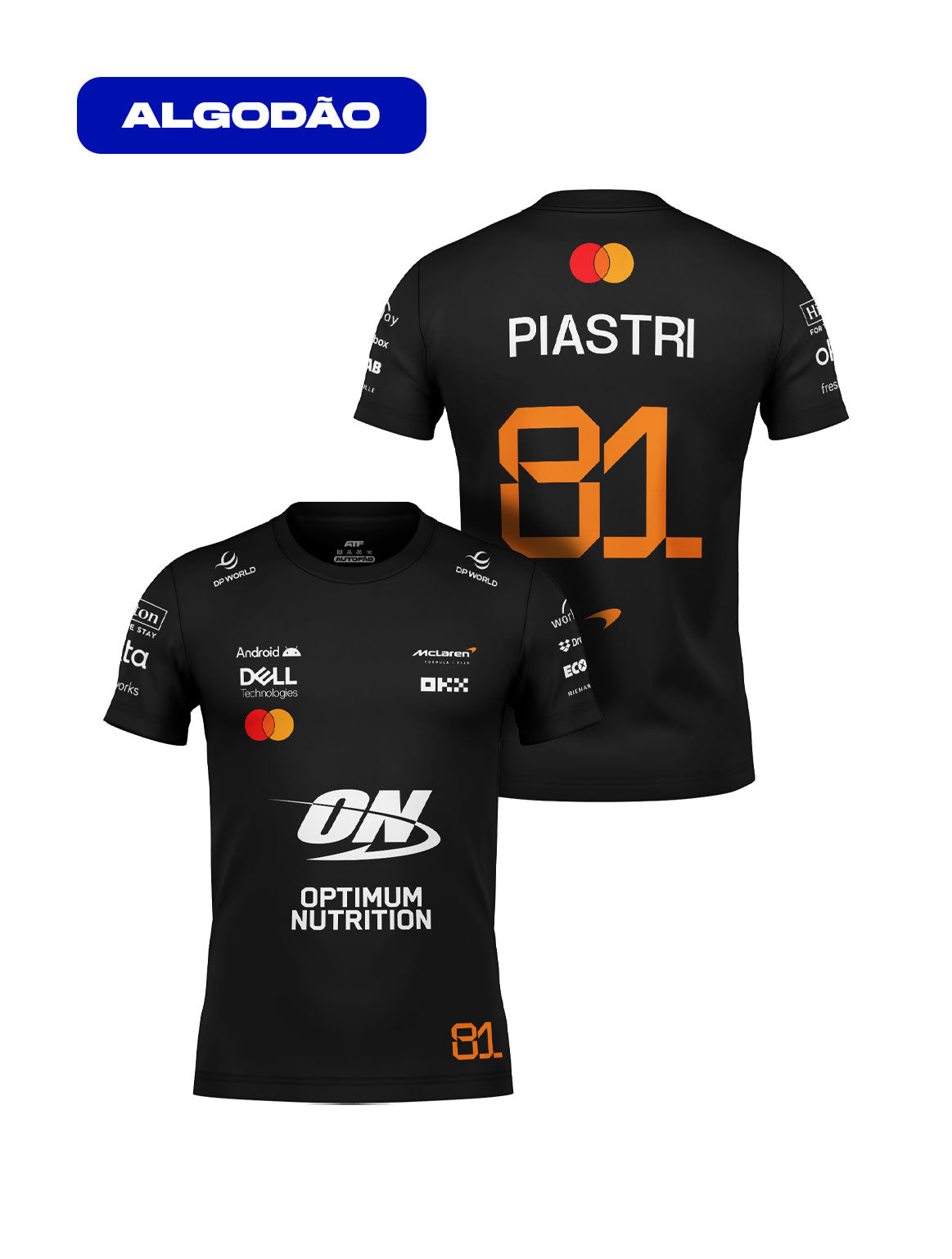 Oscar Piastri Mclaren F1 2026 Cotton T-Shirt