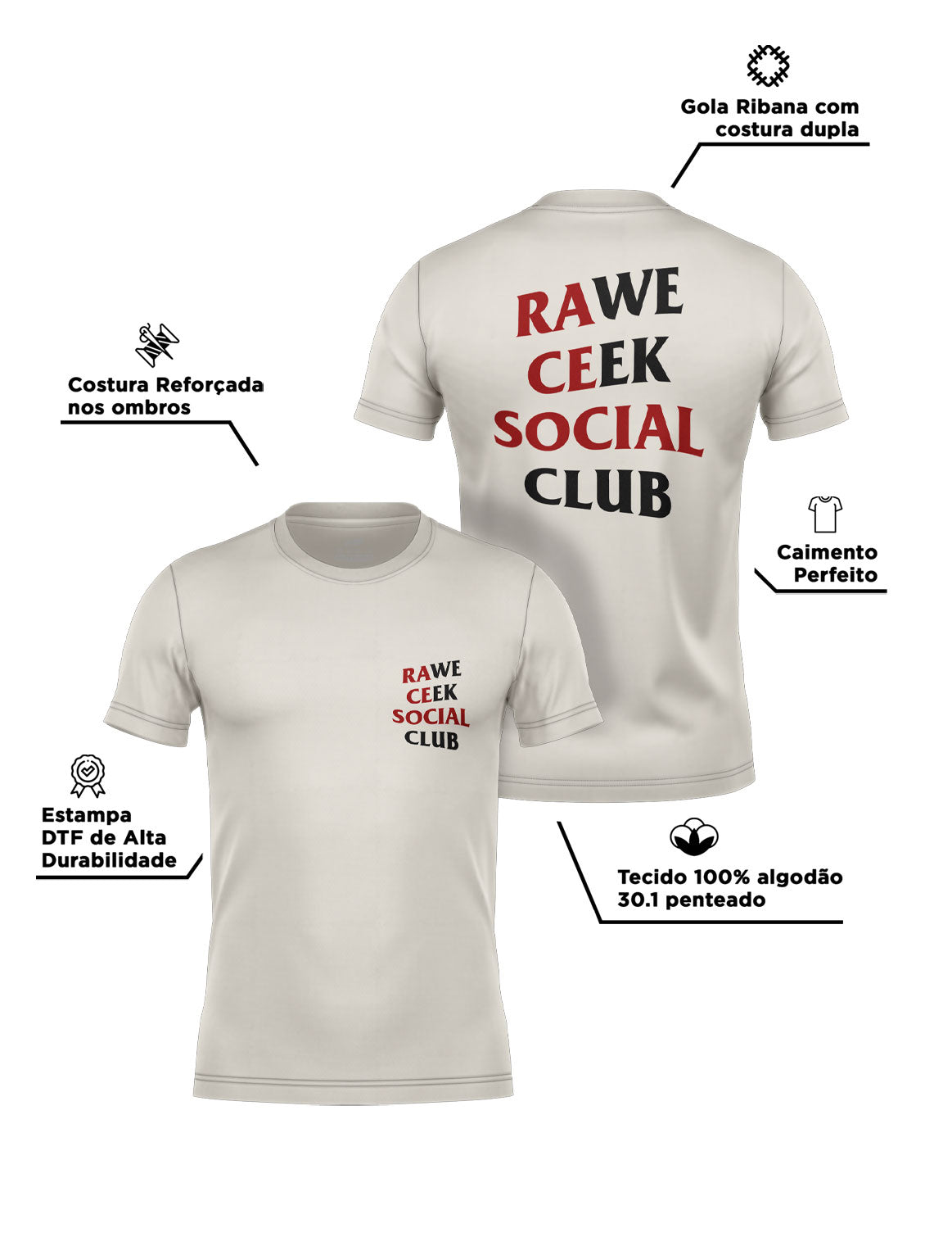 Race Week Social Club Off White T-Shirt