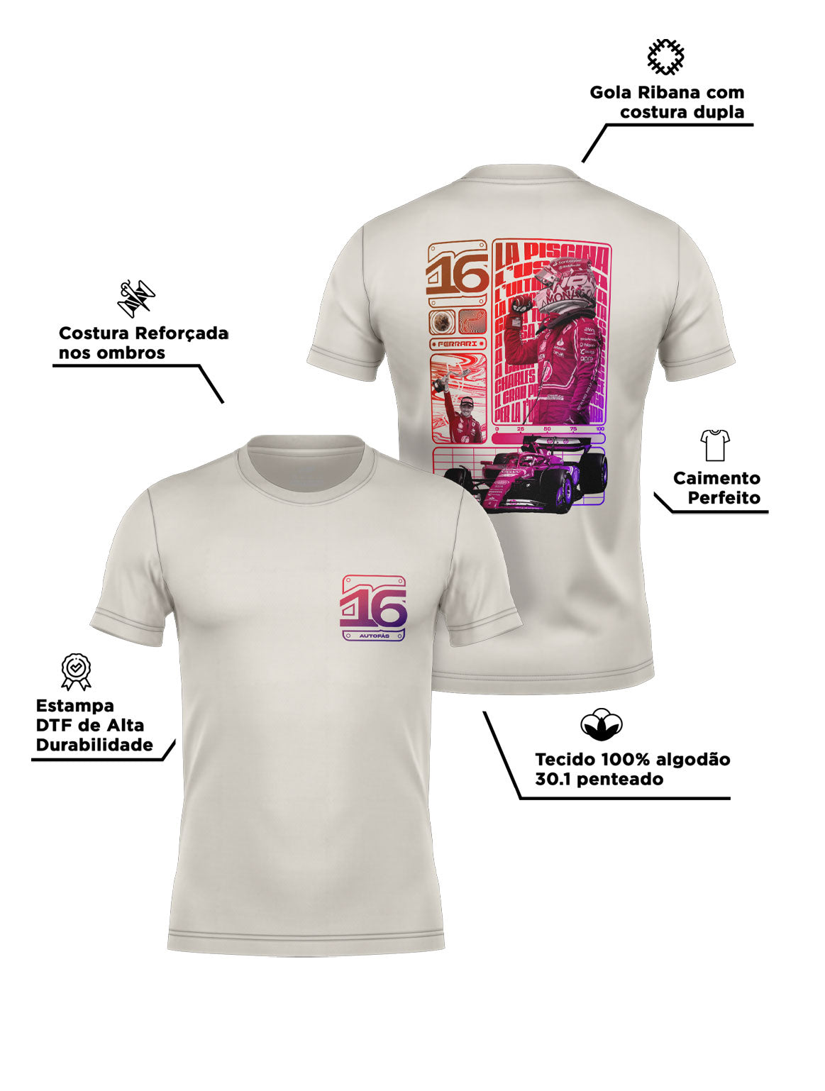 Cotton T-Shirt Cherles Leclerc Special Edition Monaco 2024 OW