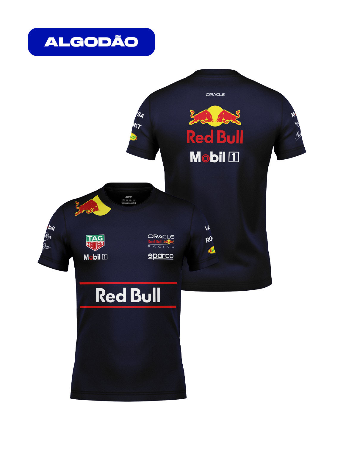 Red Bull Cotton T-Shirt Navy Blue Team 2025