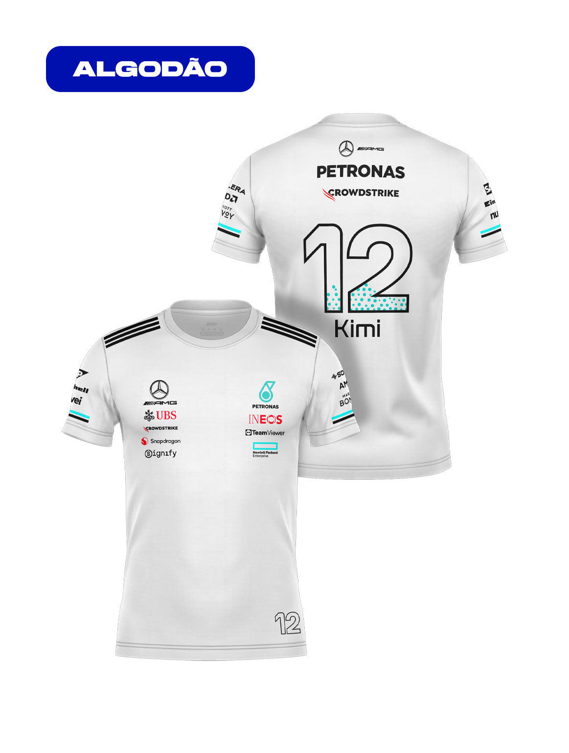 Mercedes Kimi Antonelli Cotton T-Shirt White 2025
