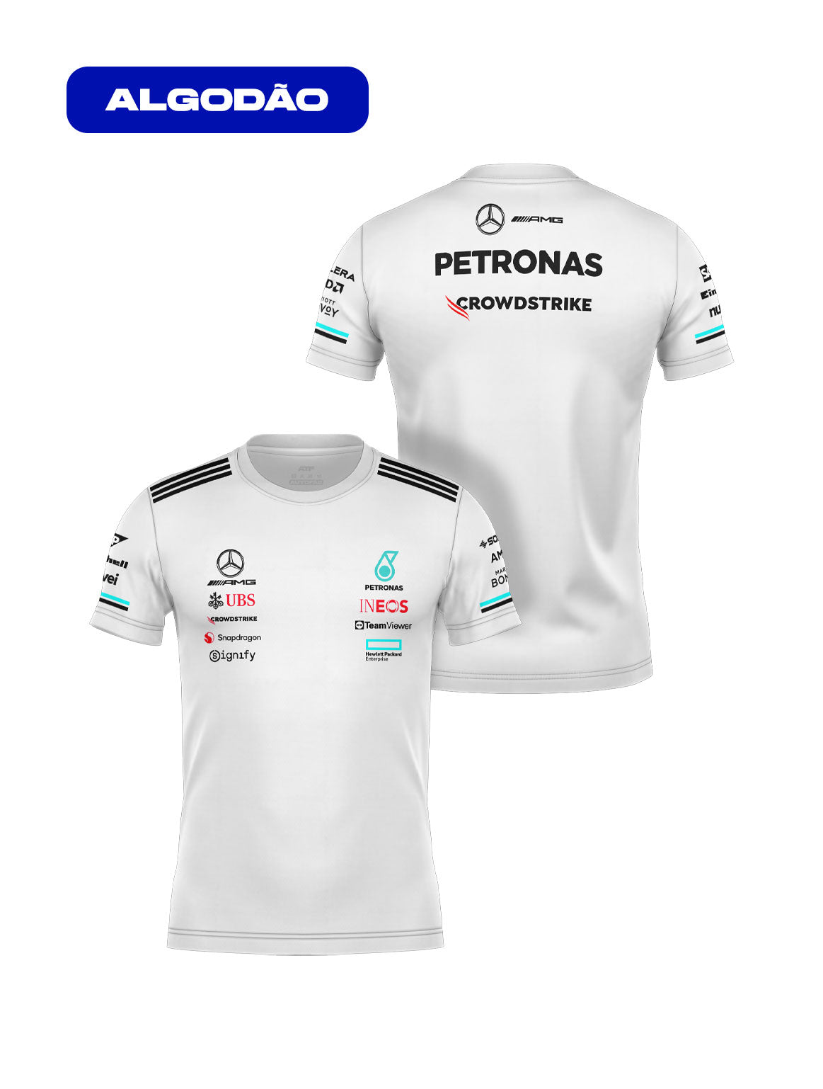 Mercedes Cotton T-Shirt Team White 2025