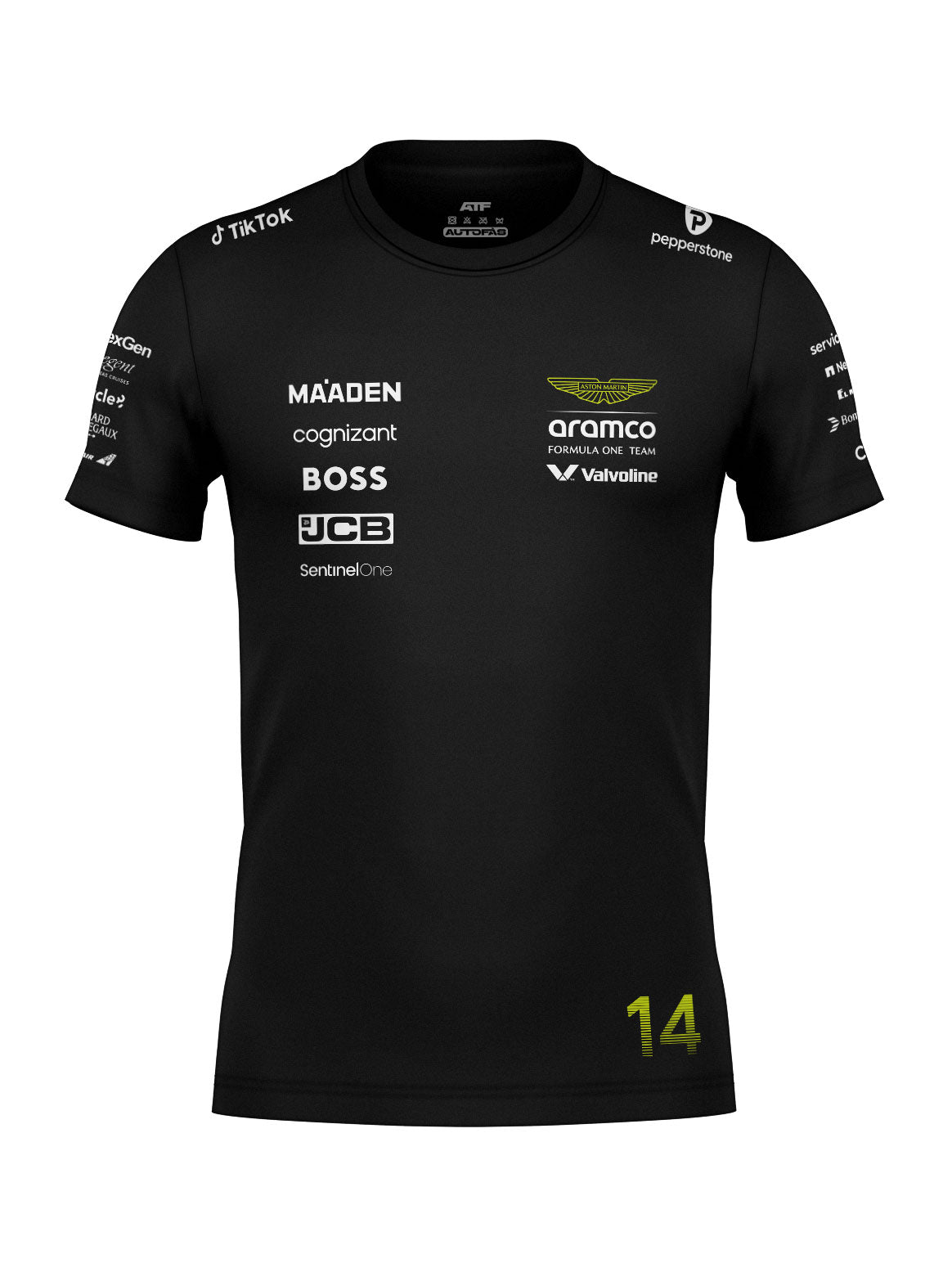 Aston Martin Fernando Alonso Cotton T-Shirt Black 2025
