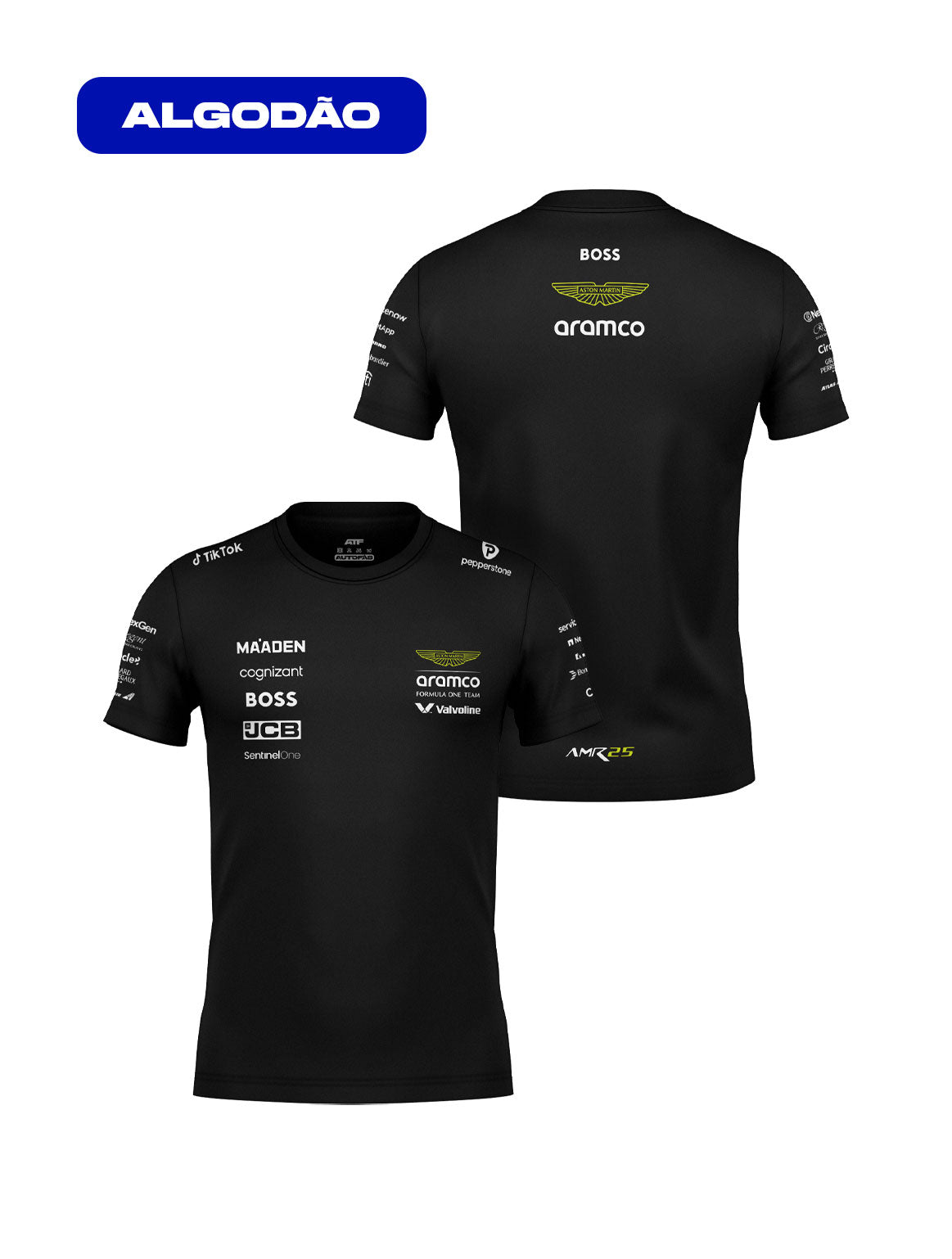 Aston Martin Team Cotton T-Shirt Black 2025