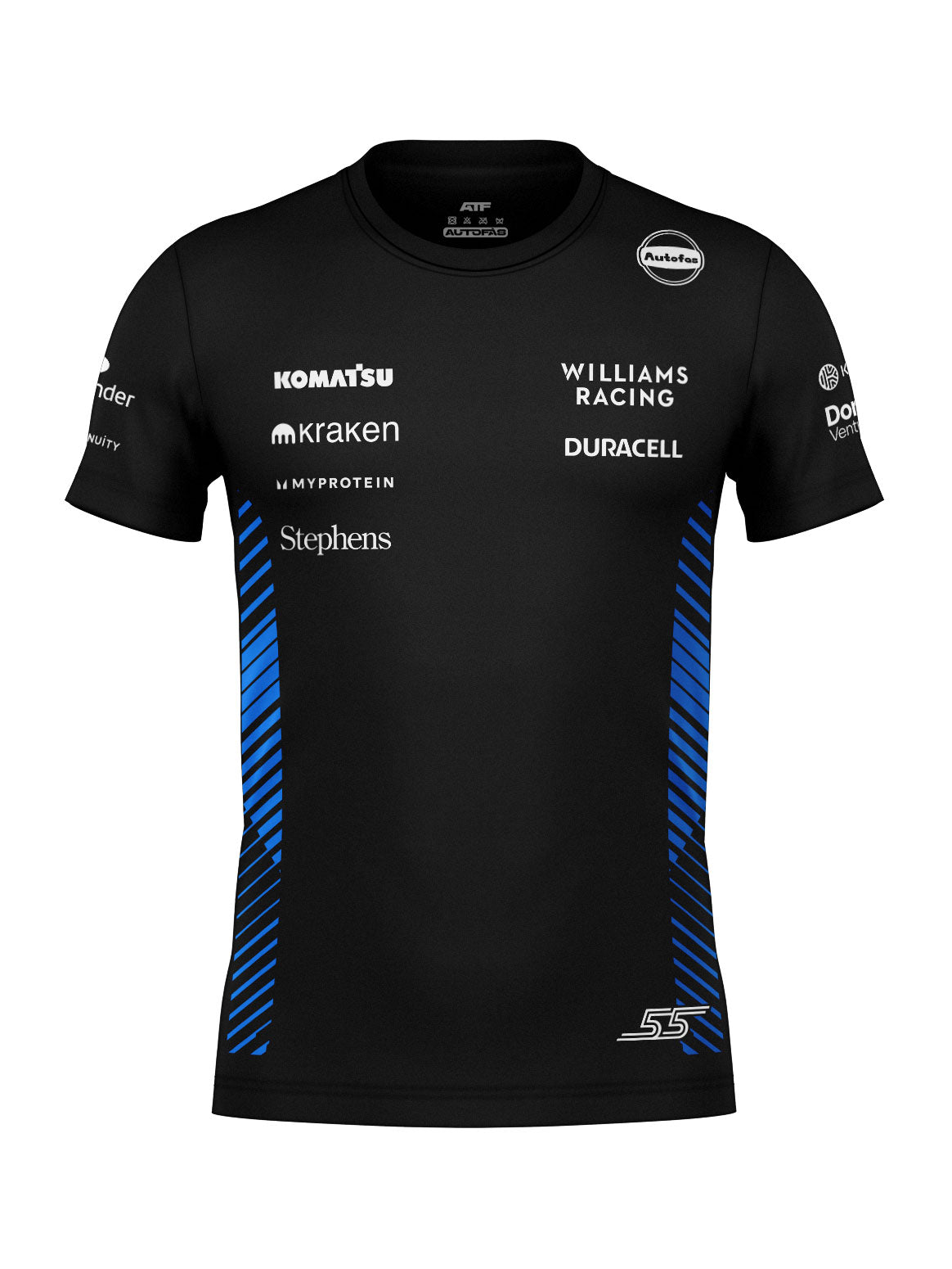 Williams Cotton T-Shirt Carlos Sainz Black 2025