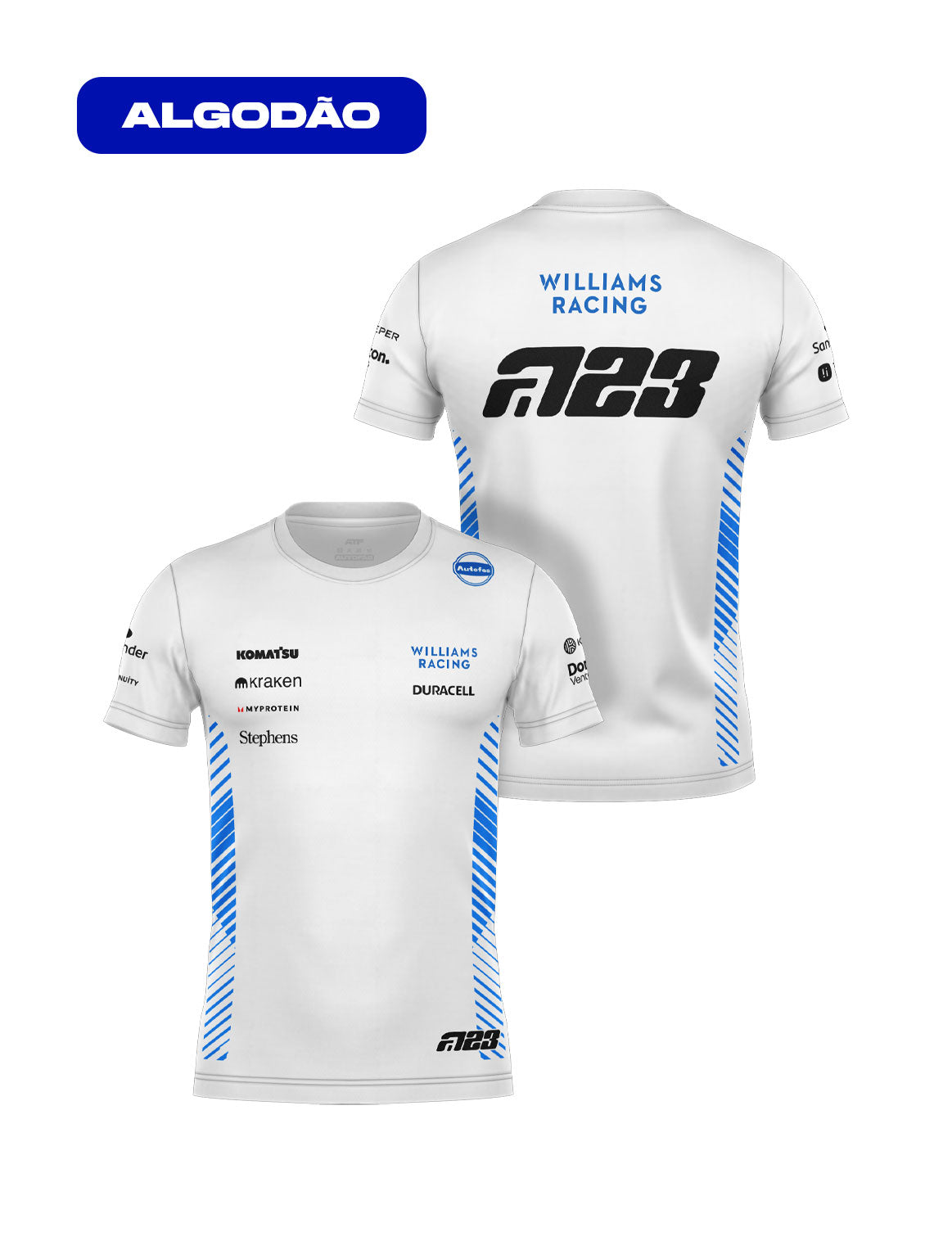 Williams Cotton T-Shirt Alex Albon White 2025