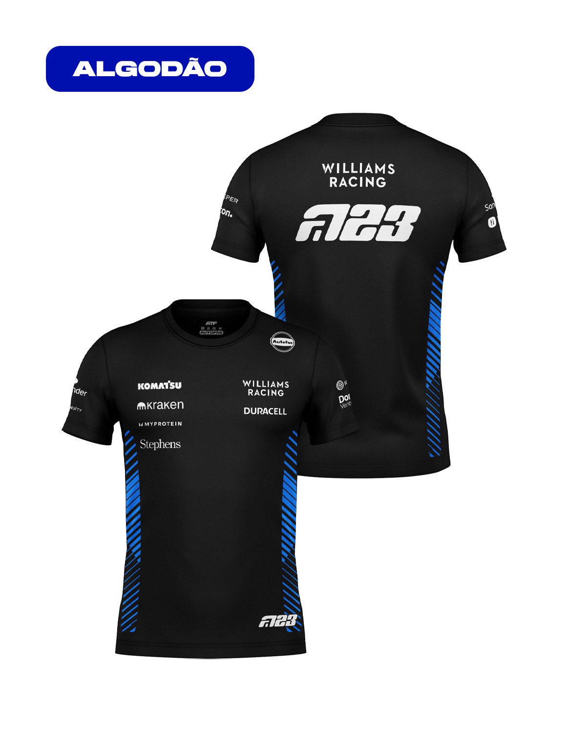 Williams Cotton T-Shirt Alex Albon Black 2025