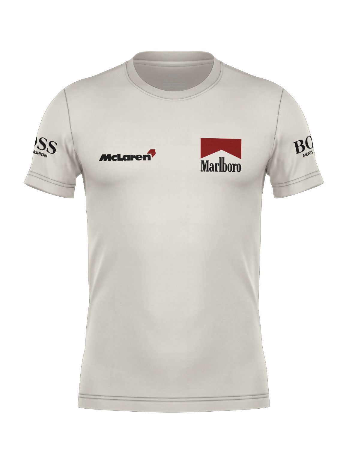 90s Off White Retro Marlboro McLaren Cotton T-Shirt