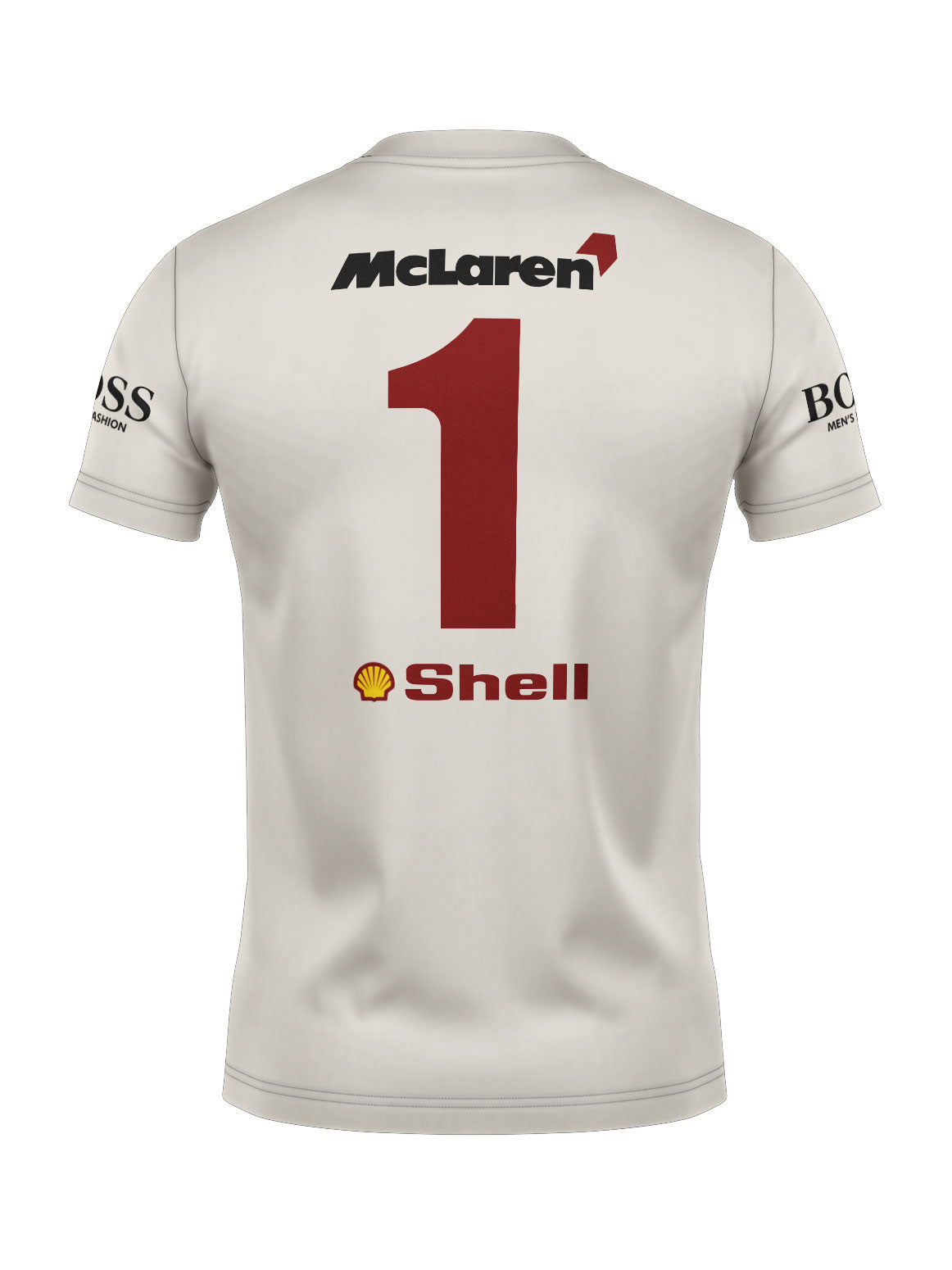 90s Off White Retro Marlboro McLaren Cotton T-Shirt