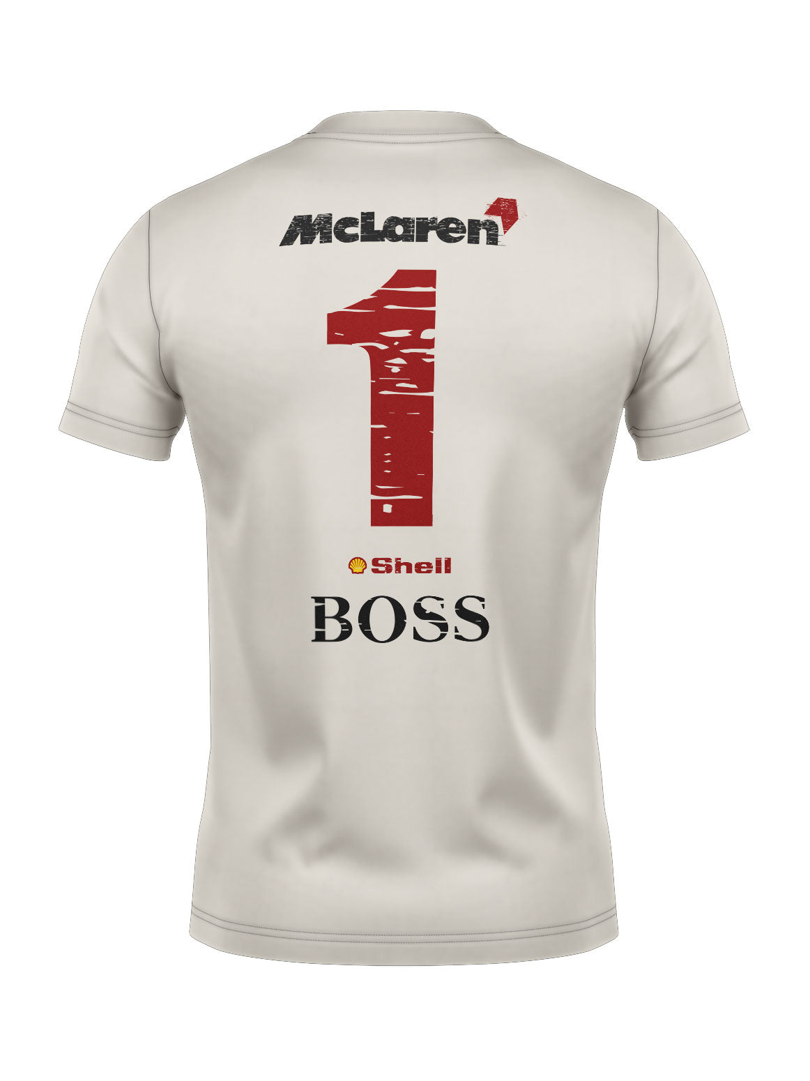 McLaren Marlboro Vintage 90s Cotton T-Shirt Off White