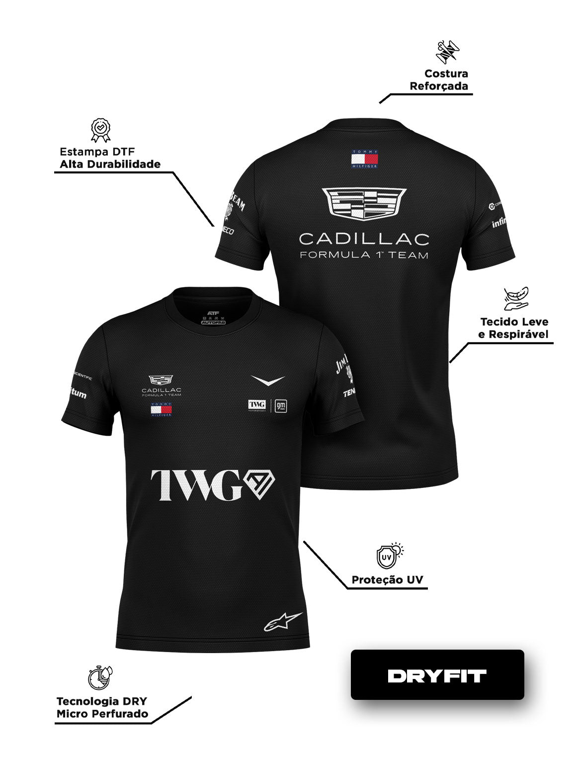 Cadillac F1 Team Dryfit T-Shirt Black