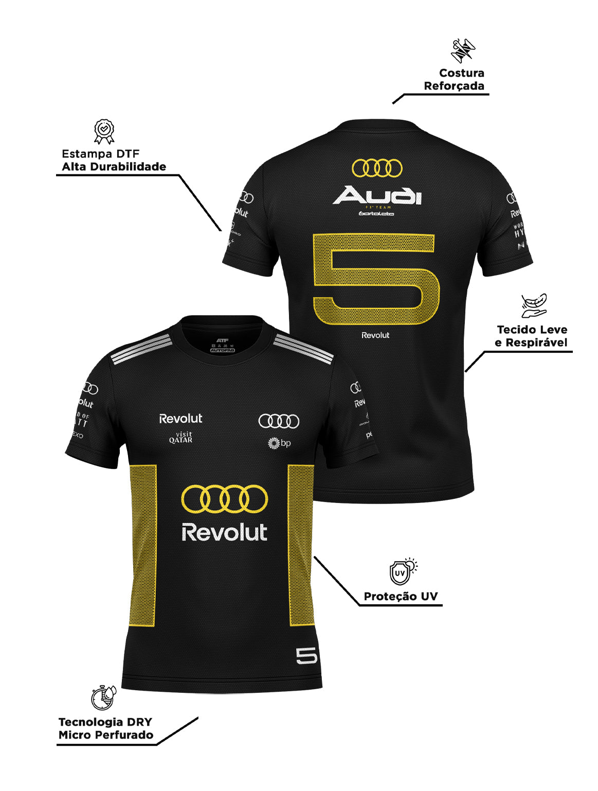 Dryfit T-shirt Gabriel Bortoleto Audi Monaco Edition 2026