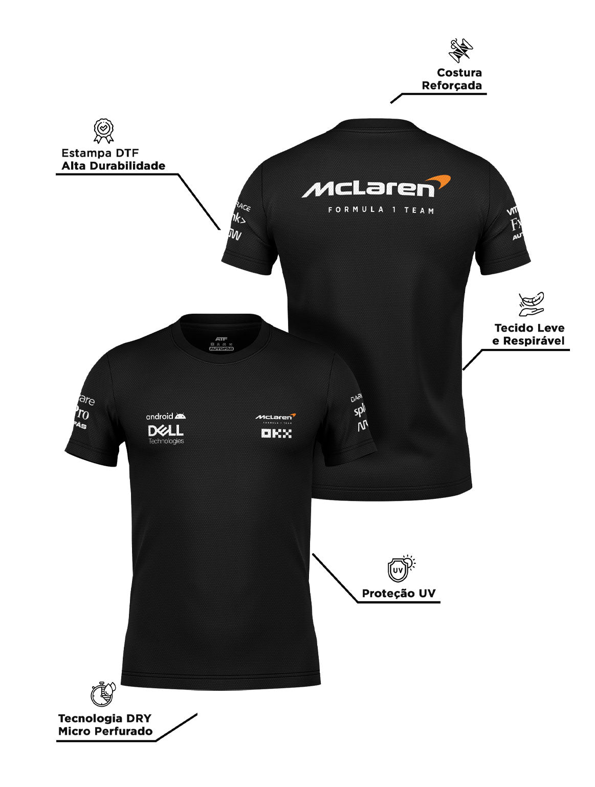 Mclaren 2024 Black DryFit T-Shirt