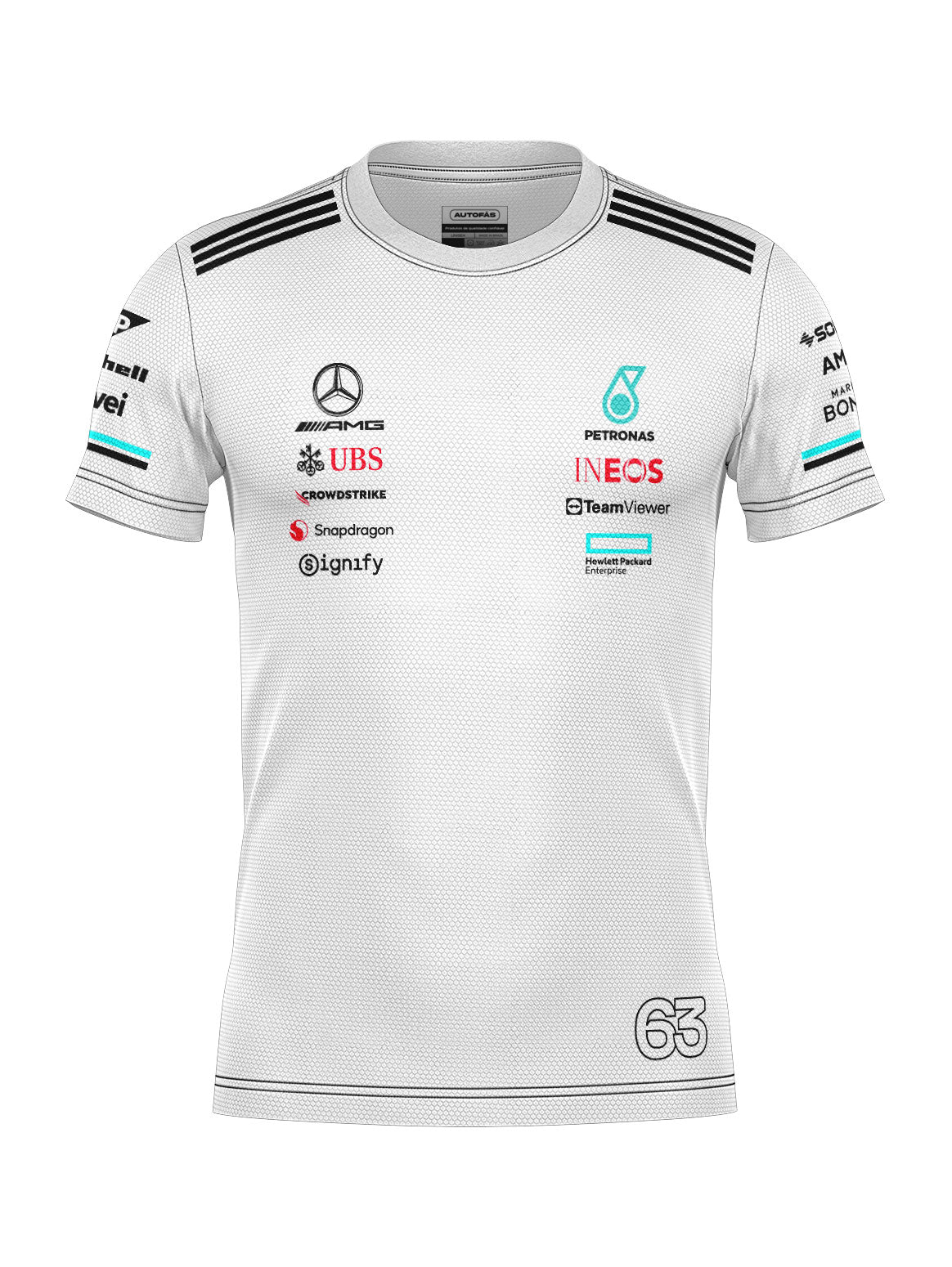 Dryfit T-shirt Mercedes George Russell White 2025