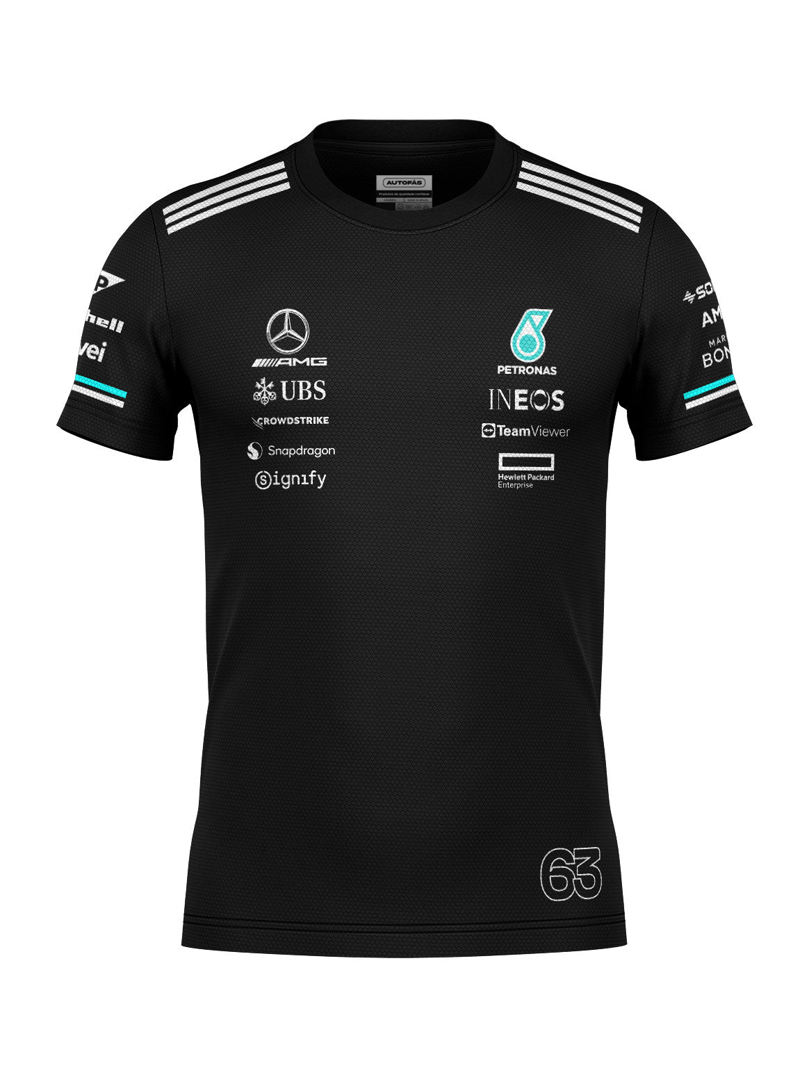 Dryfit T-shirt Mercedes George Russell Black 2025