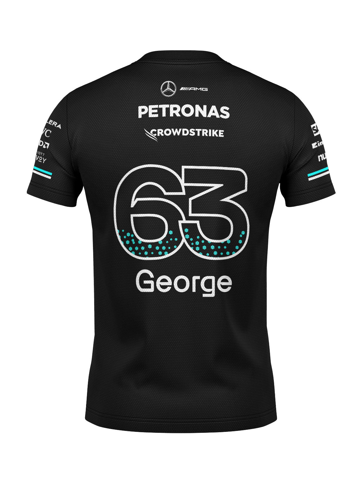 Dryfit T-shirt Mercedes George Russell Black 2025
