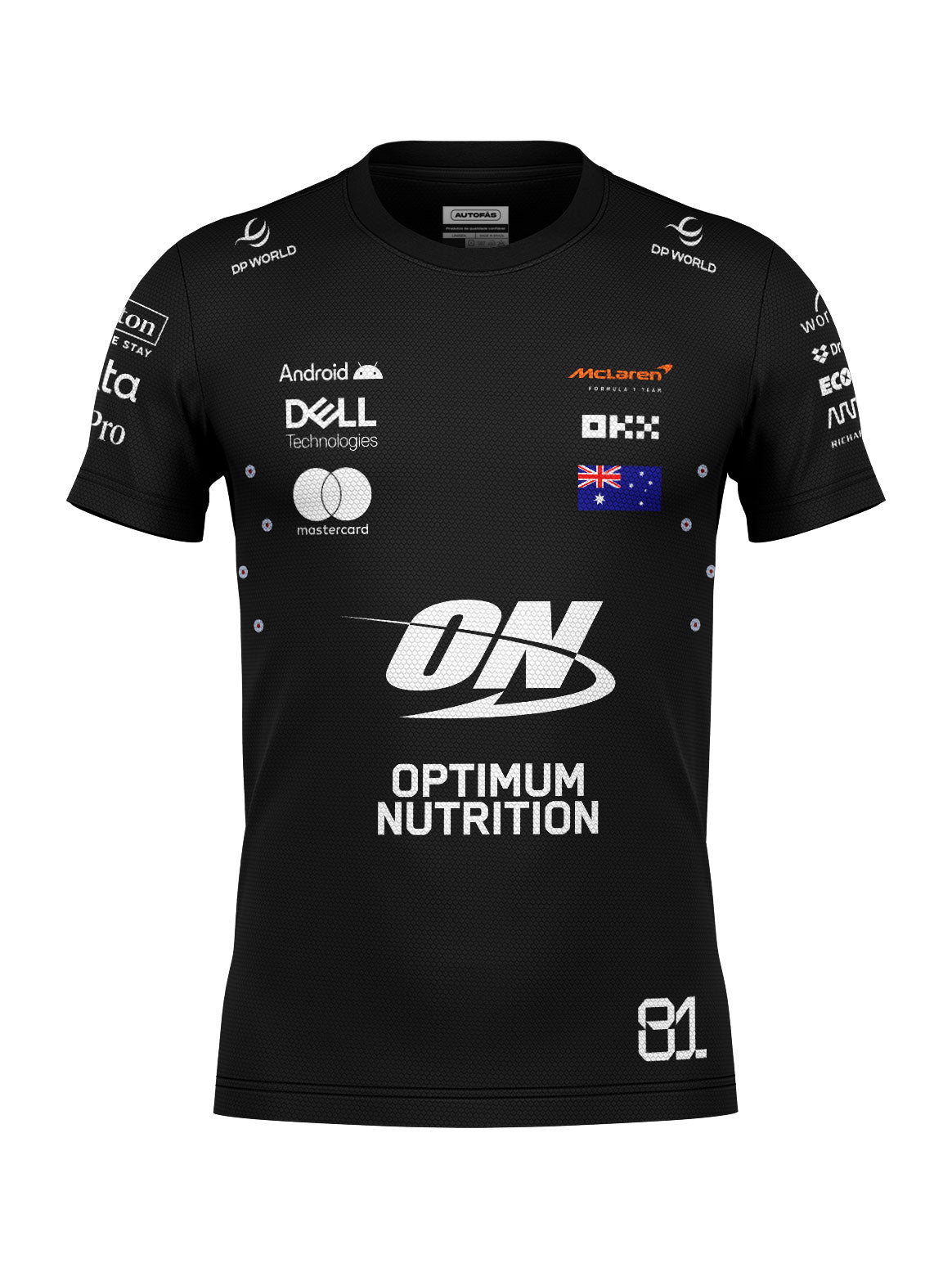 Mclaren Oscar Piastri Dryfit T-Shirt Black 2025