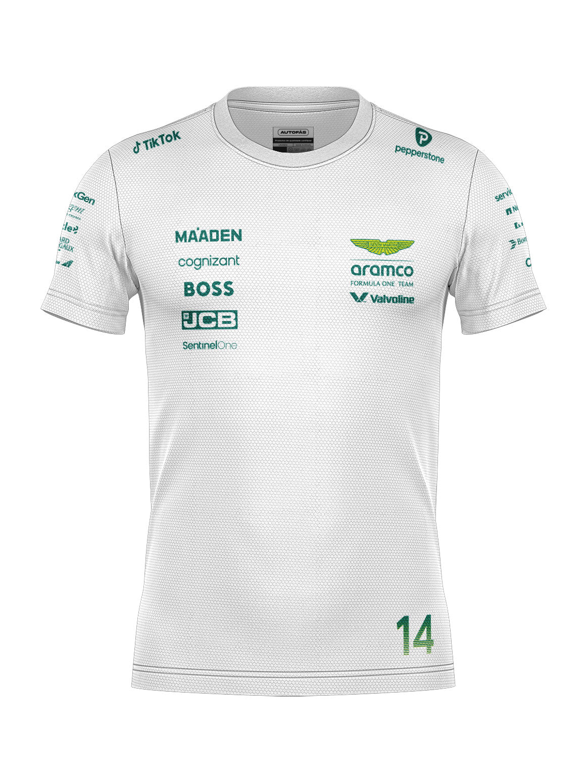 Aston Martin Fernando Alonso Dryfit T-Shirt White 2025