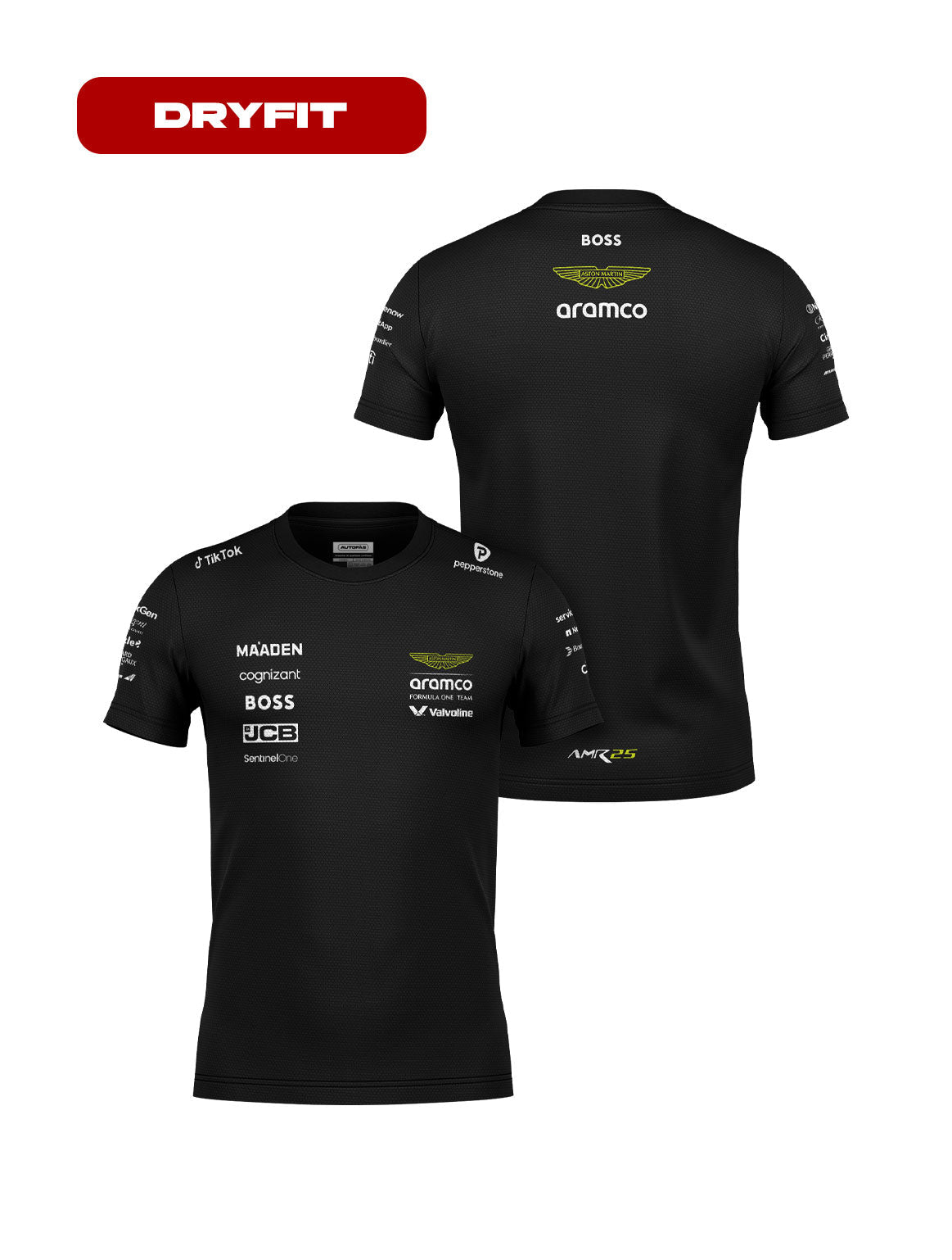 Aston Martin Team Dryfit T-Shirt Black 2025