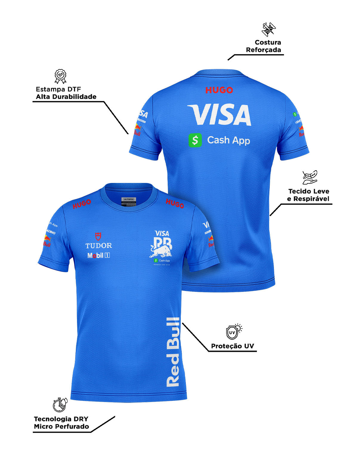 Racing Bulls Dryfit T-Shirt Royal Blue Team 2025