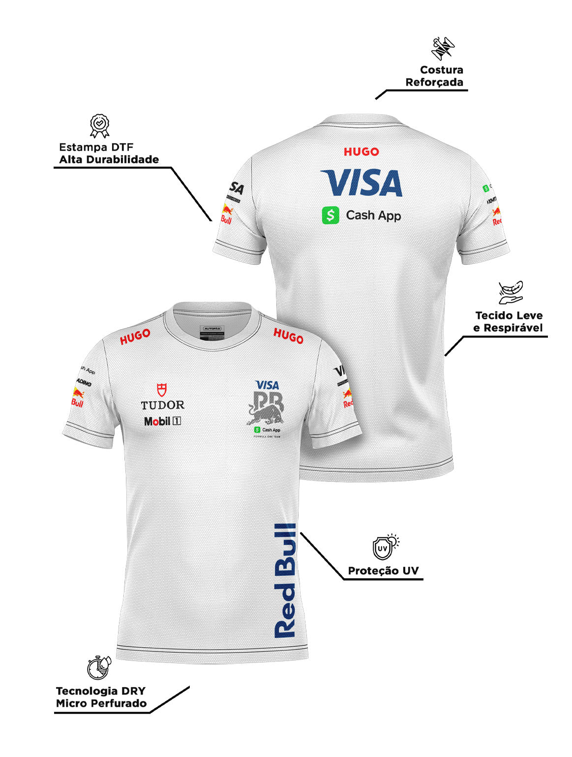 Racing Bulls Dryfit T-Shirt Team White 2025