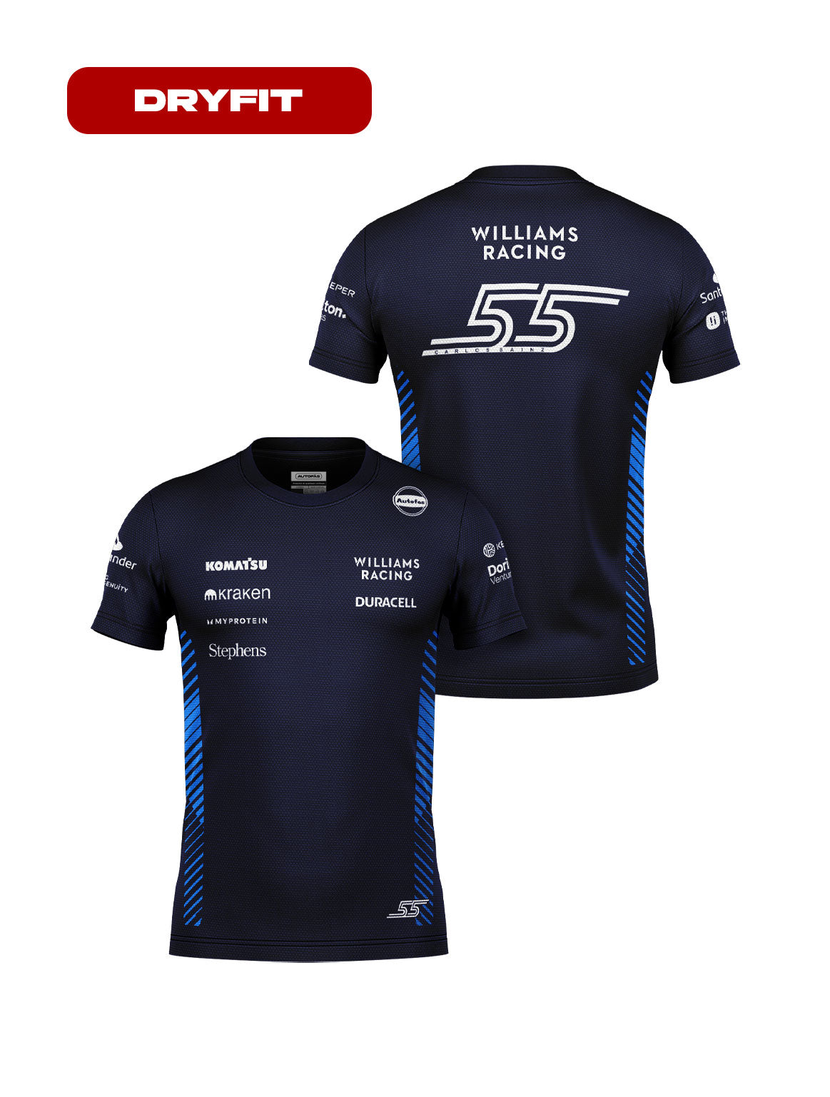Williams Dryfit T-shirt Carlos Sainz Navy Blue 2025