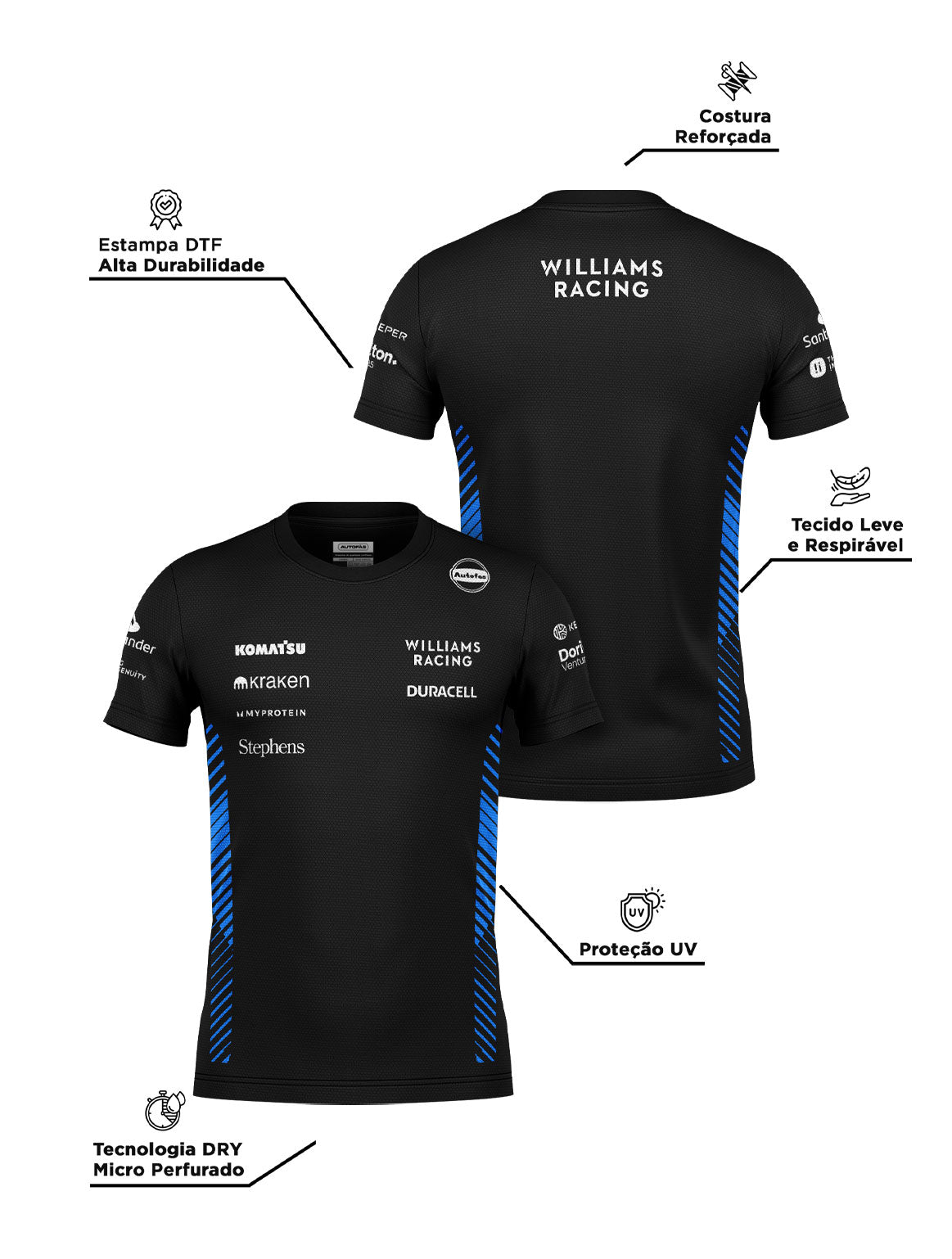 Williams Team Dryfit T-Shirt Black 2025