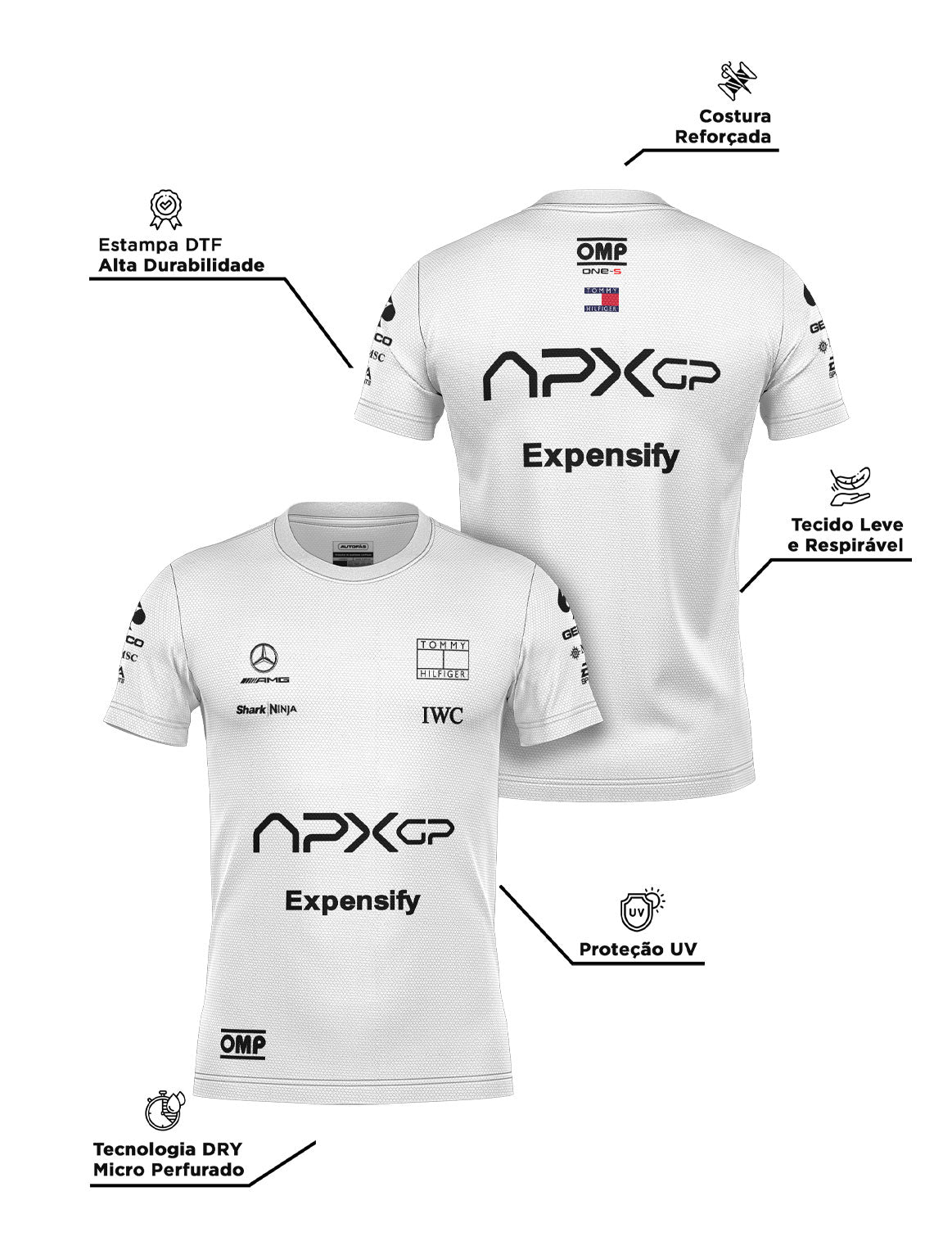 APXGP White F1 Movie Dryfit T-Shirt