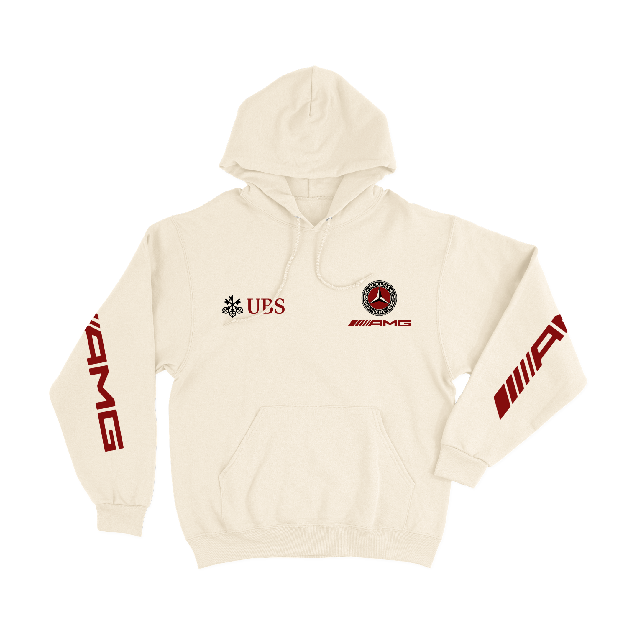 Hamilton Mercedes Retro Off White Hoodie