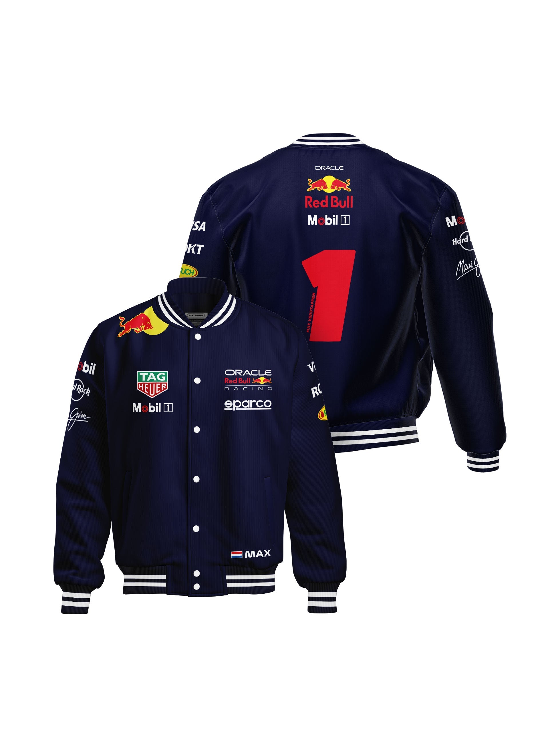 Red Bull Max Verstappen 2025 Navy Blue Jacket