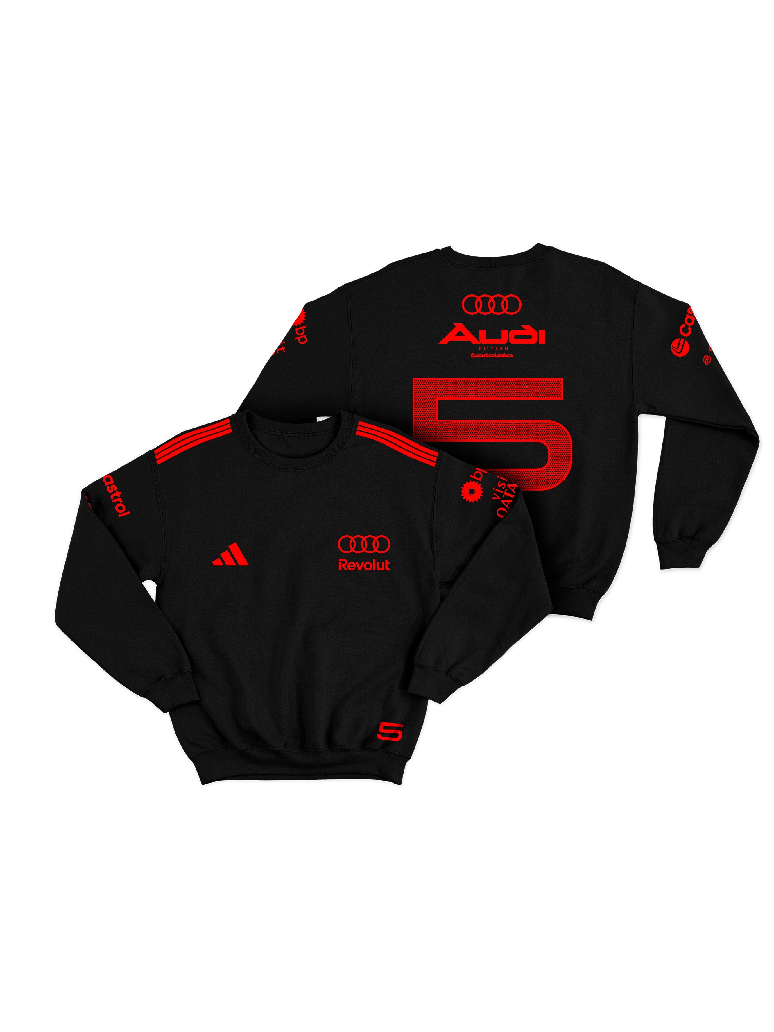 Gabriel Bortoleto Red&Black Audi F1 2026 Hoodie Black
