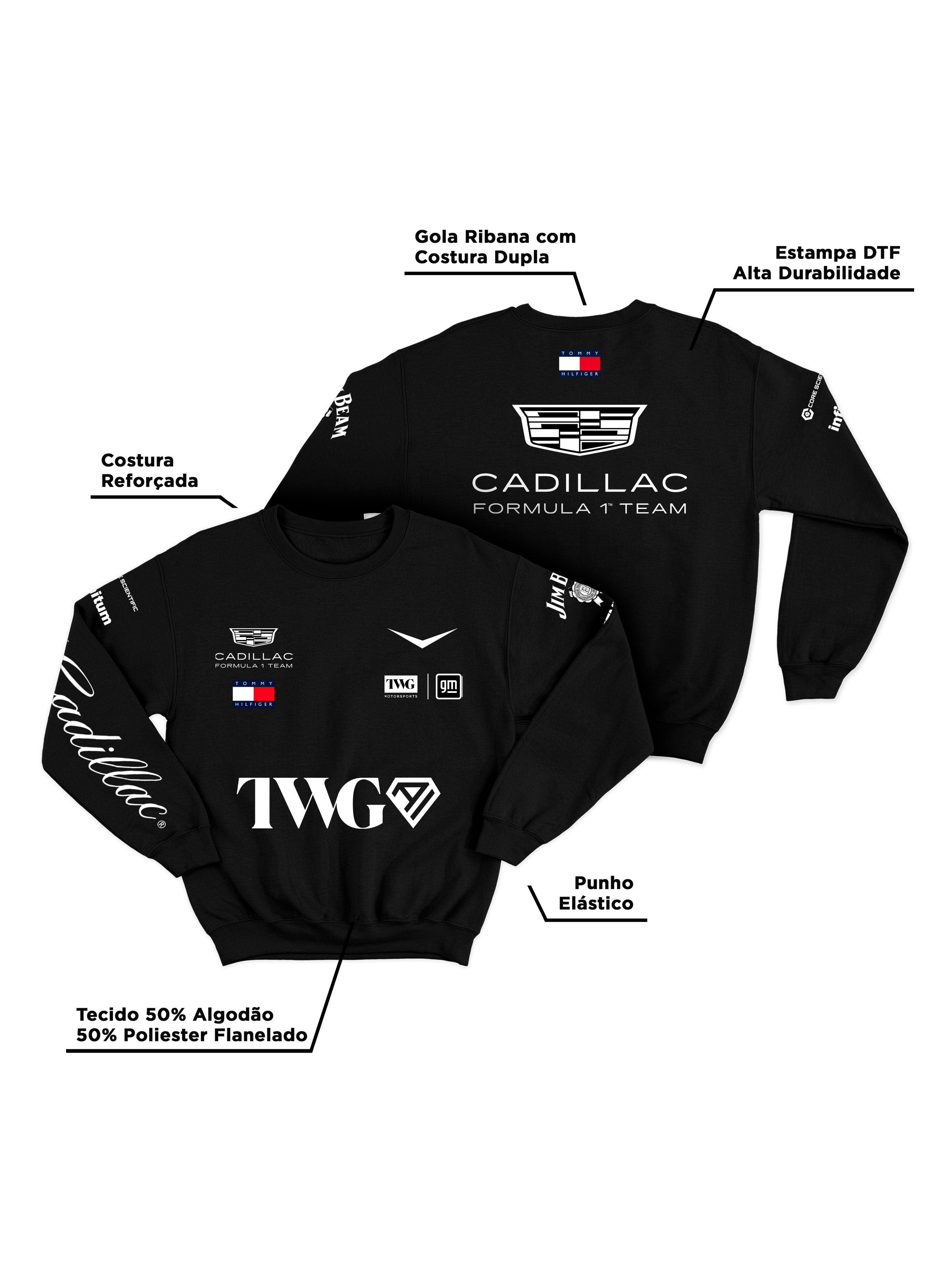 Cadillac F1 Team Black Crewneck Sweatshirt