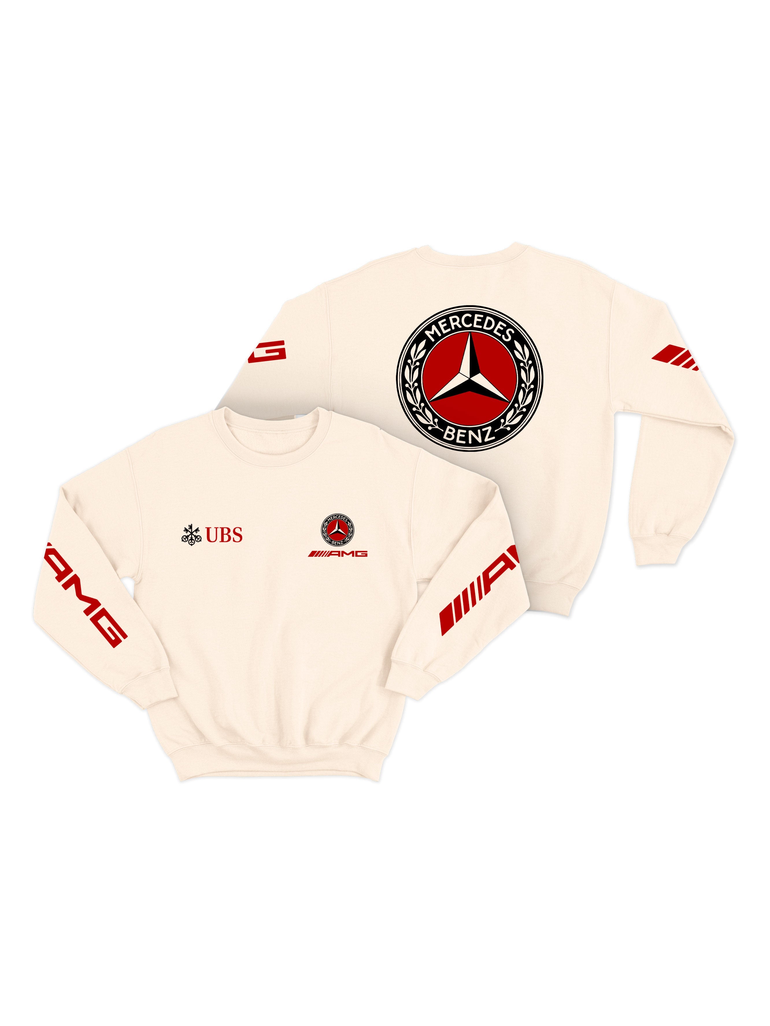 Mercedes AMG Retro Logo Off White Hoodie