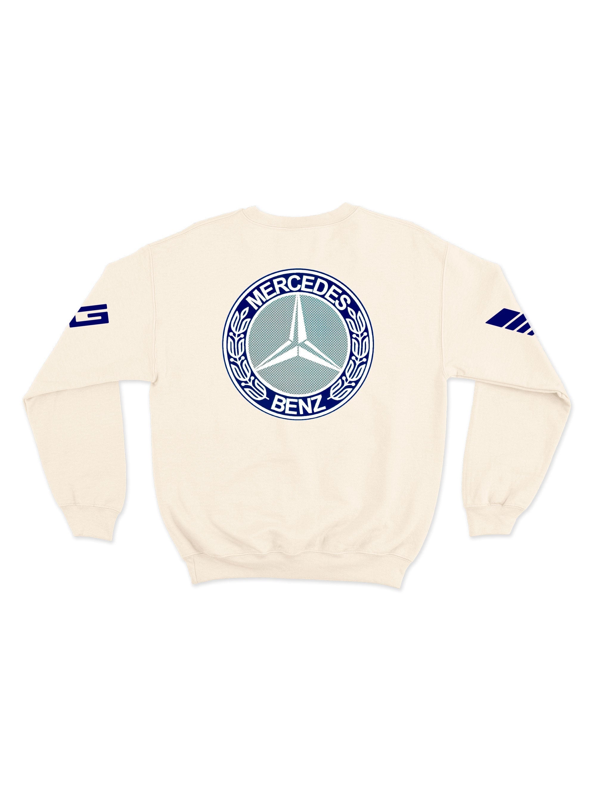 Mercedes AMG Retro Logo Hoodie Blue Off White