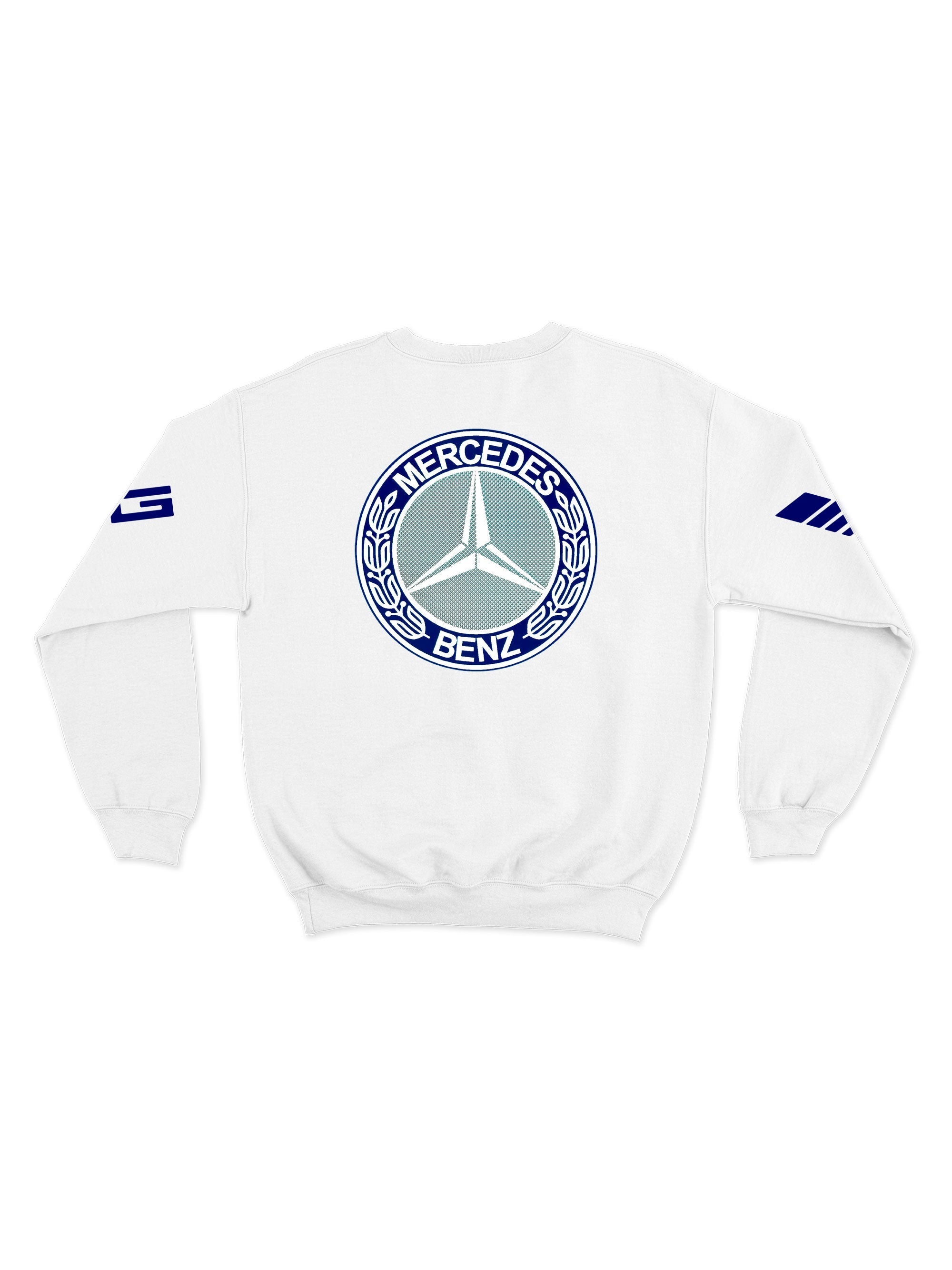Mercedes AMG Retro Logo Hoodie Blue White