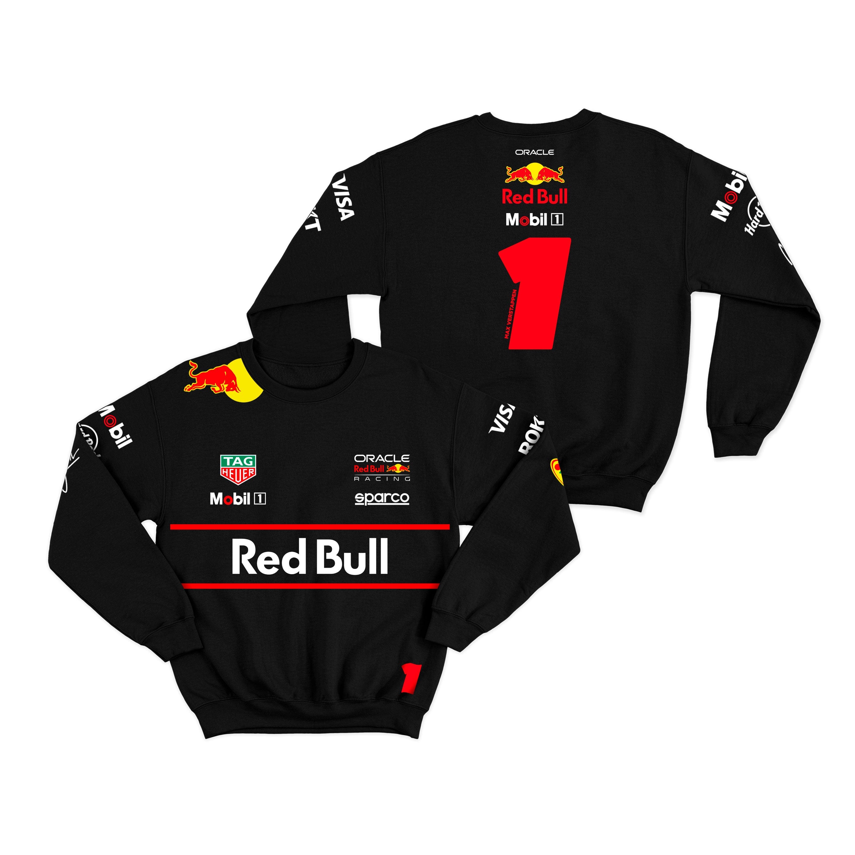 Red Bull Max Verstappen 2025 Black Hoodie
