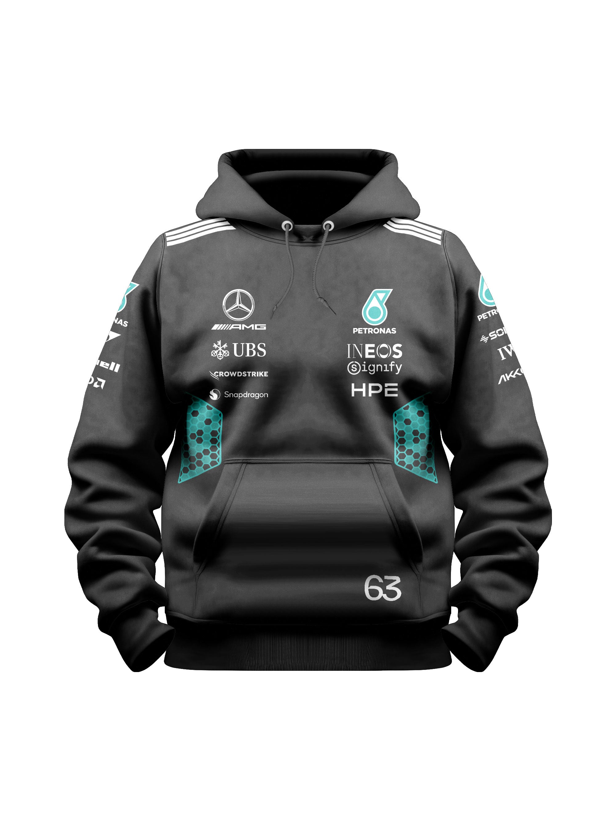 George Russell Mercedes AMG 2026 Black Hoodie