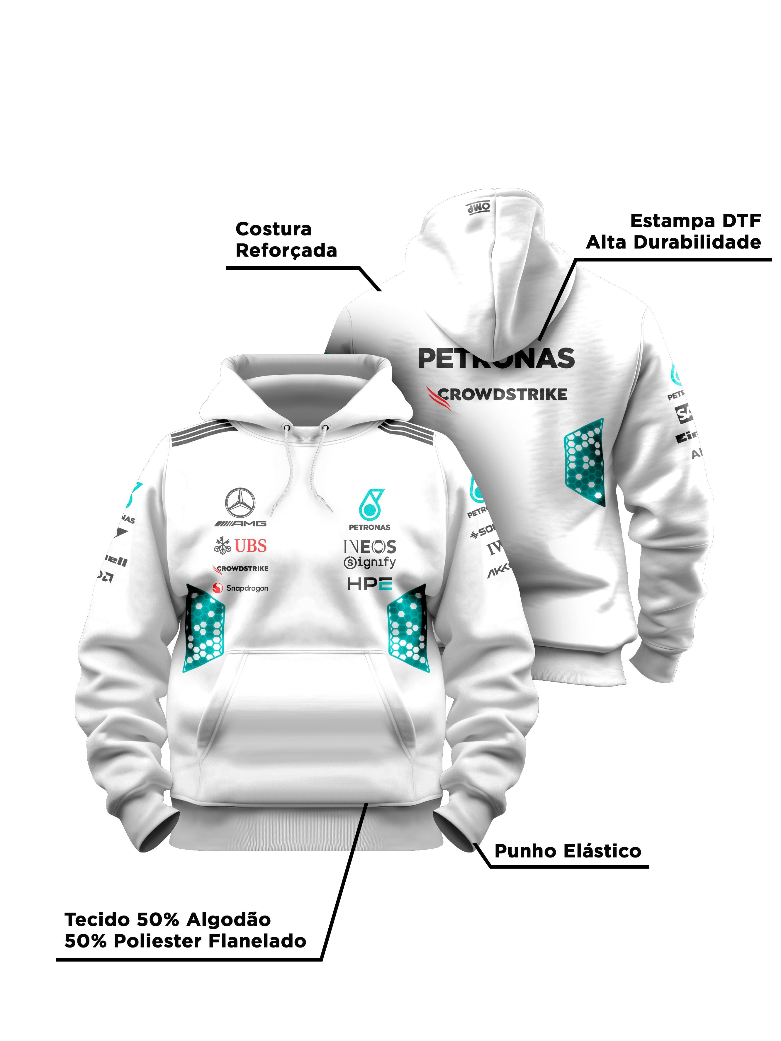 Mercedes AMG 2026 White Hoodie