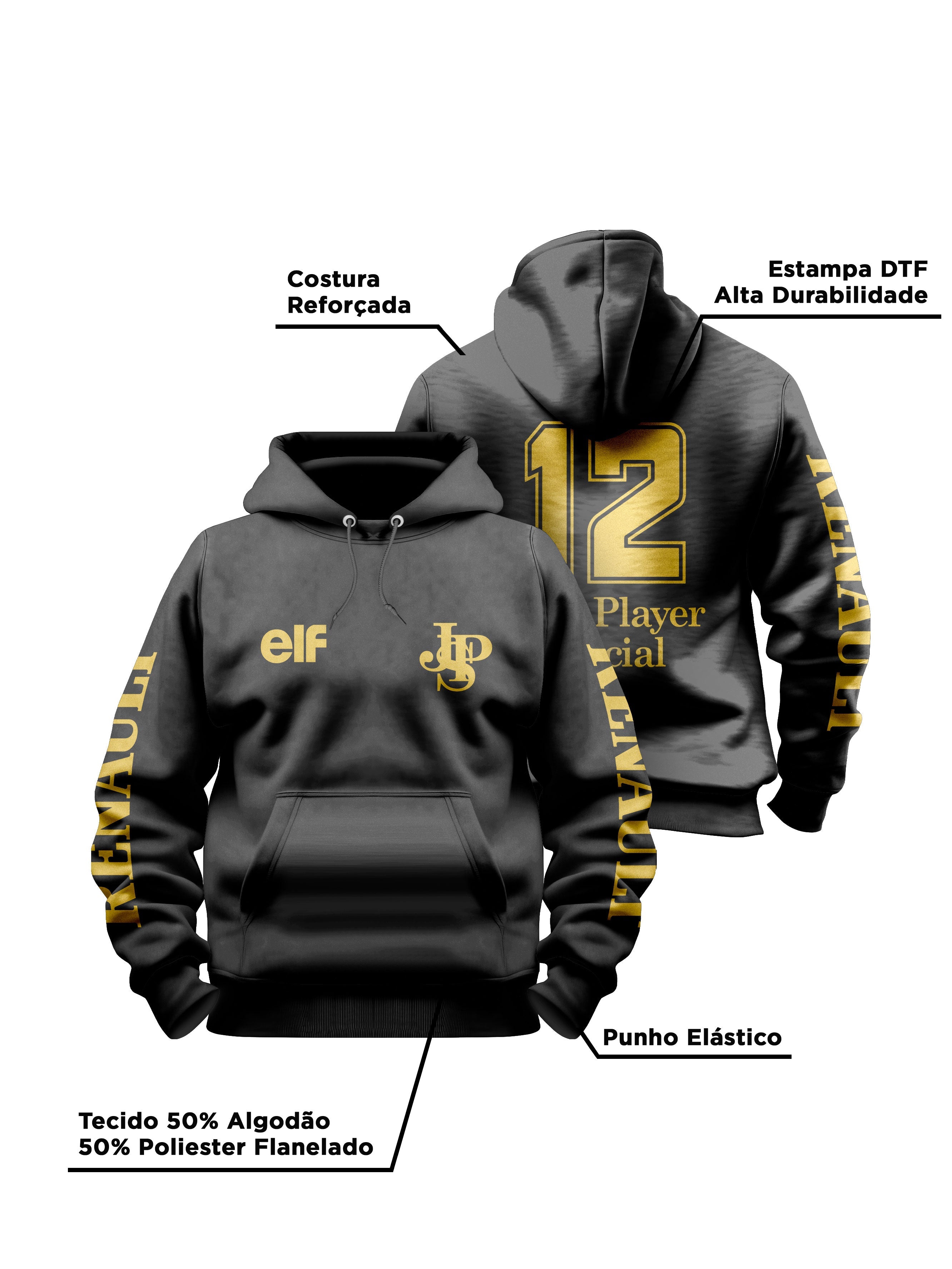 Lotus Renault JPS Retro N12 Hoodie