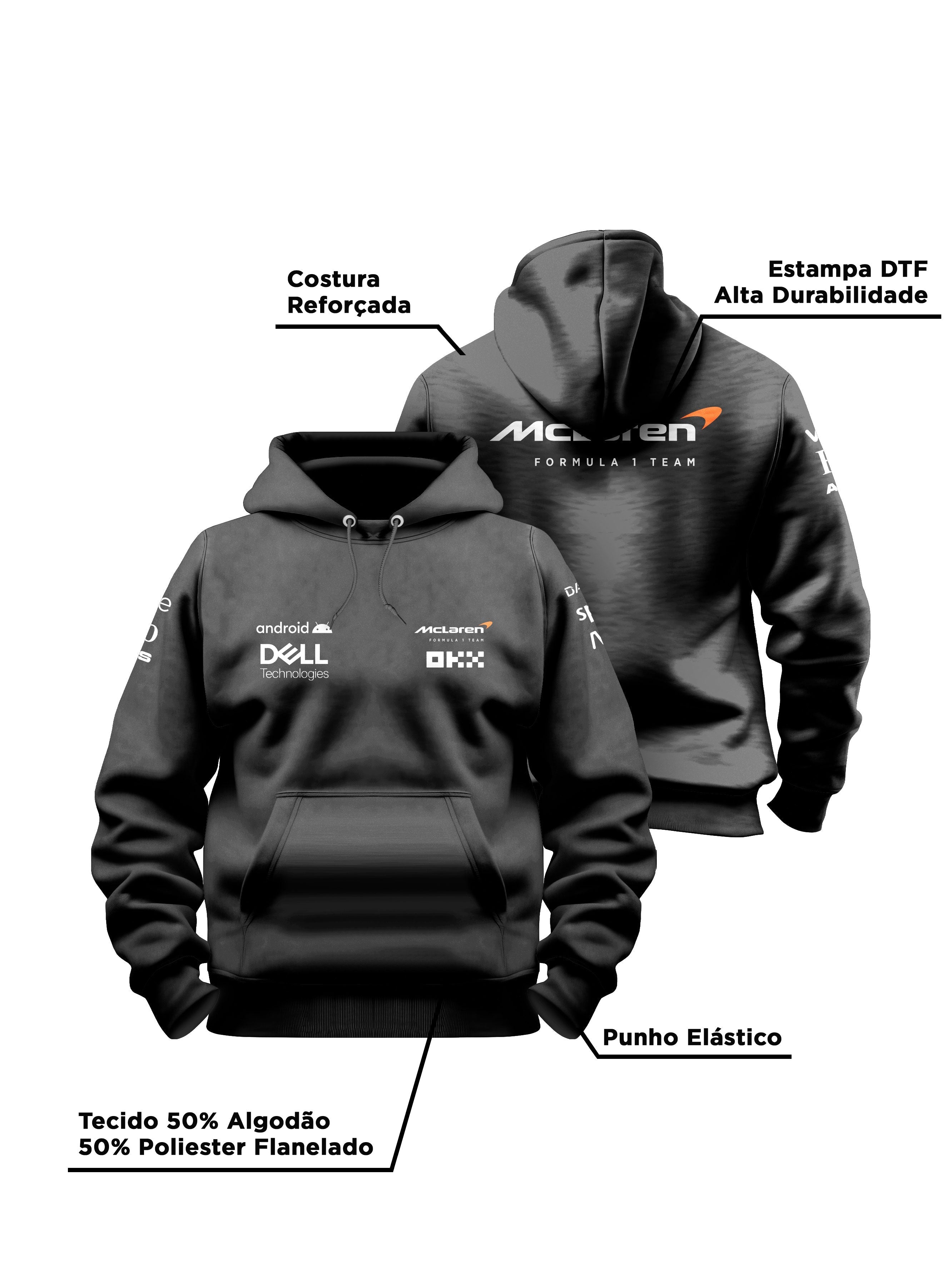 McLaren Black Hoodie 2024