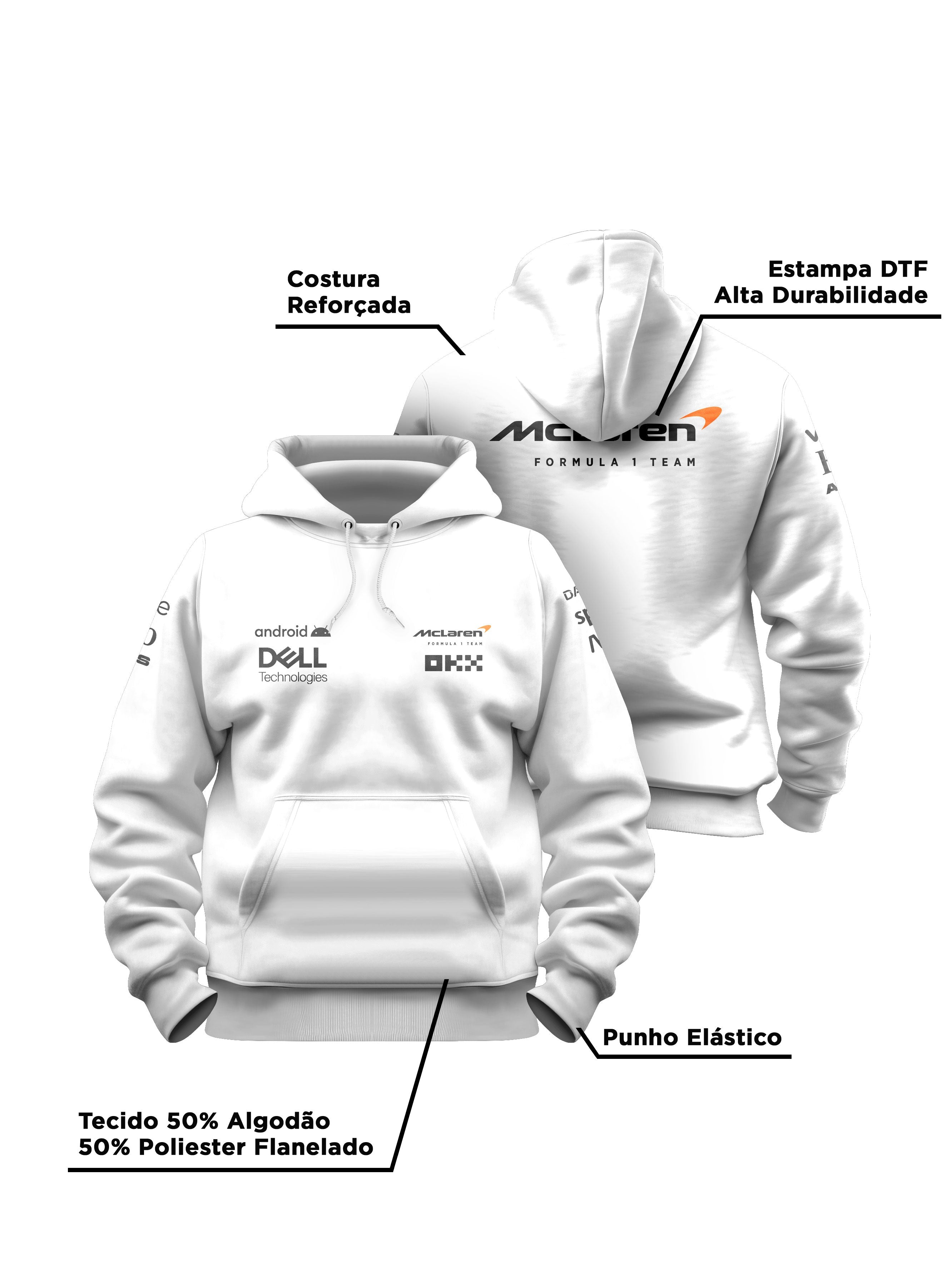 McLaren White Hoodie 2024