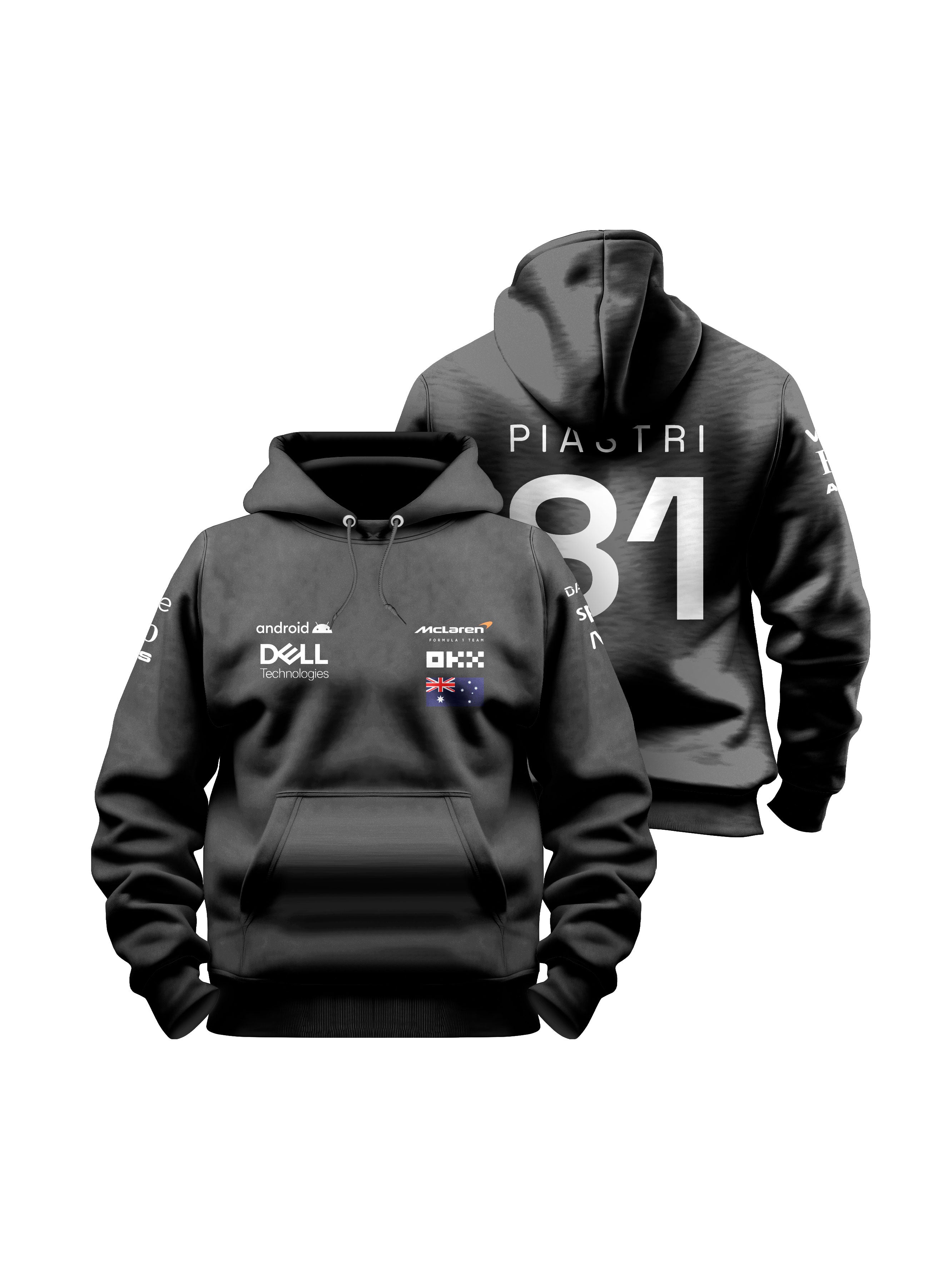 McLaren Black Hoodie 2024 Oscar Piastri