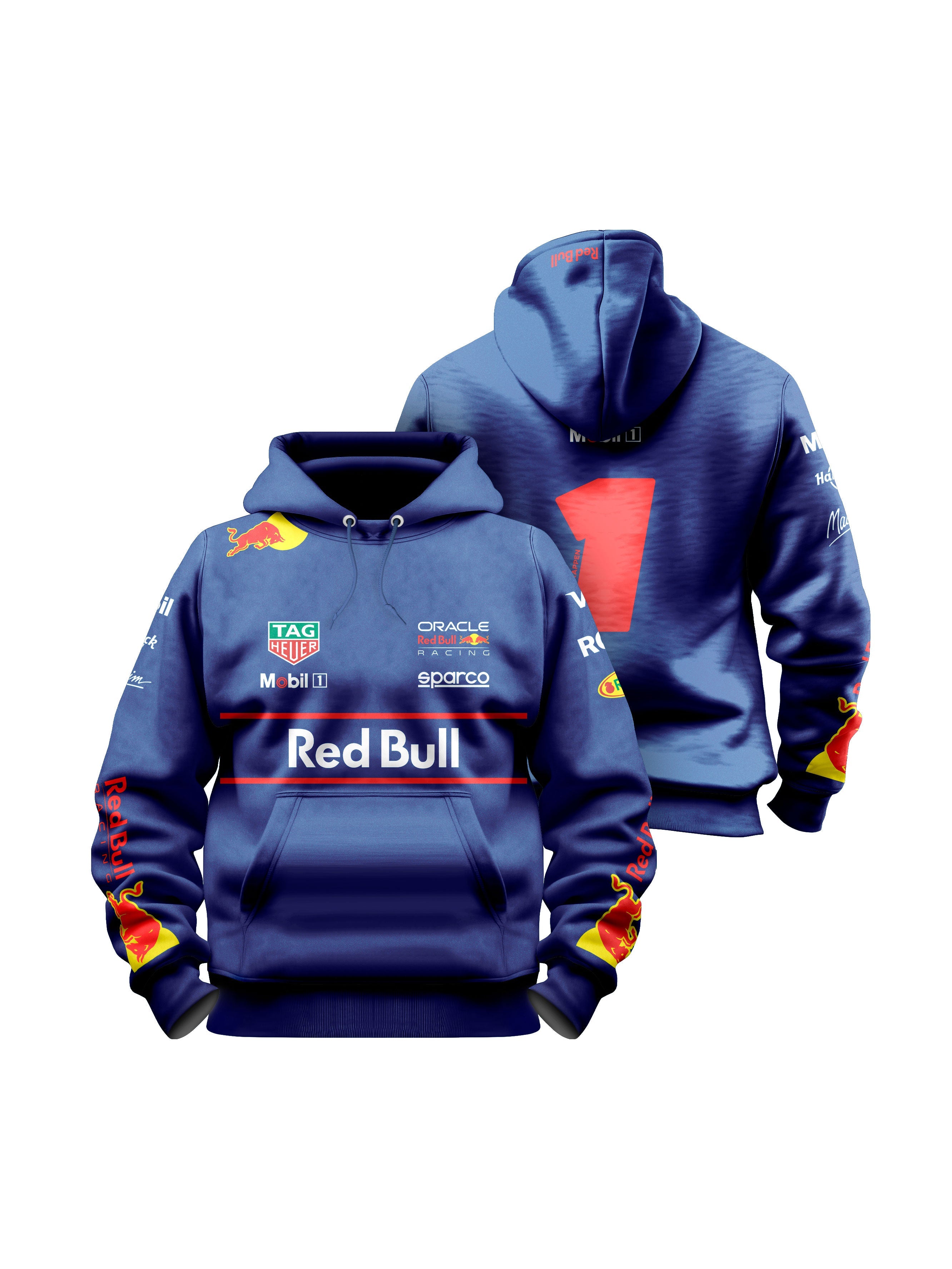 Max Verstappen Red Bull 2025 Navy Blue Hoodie