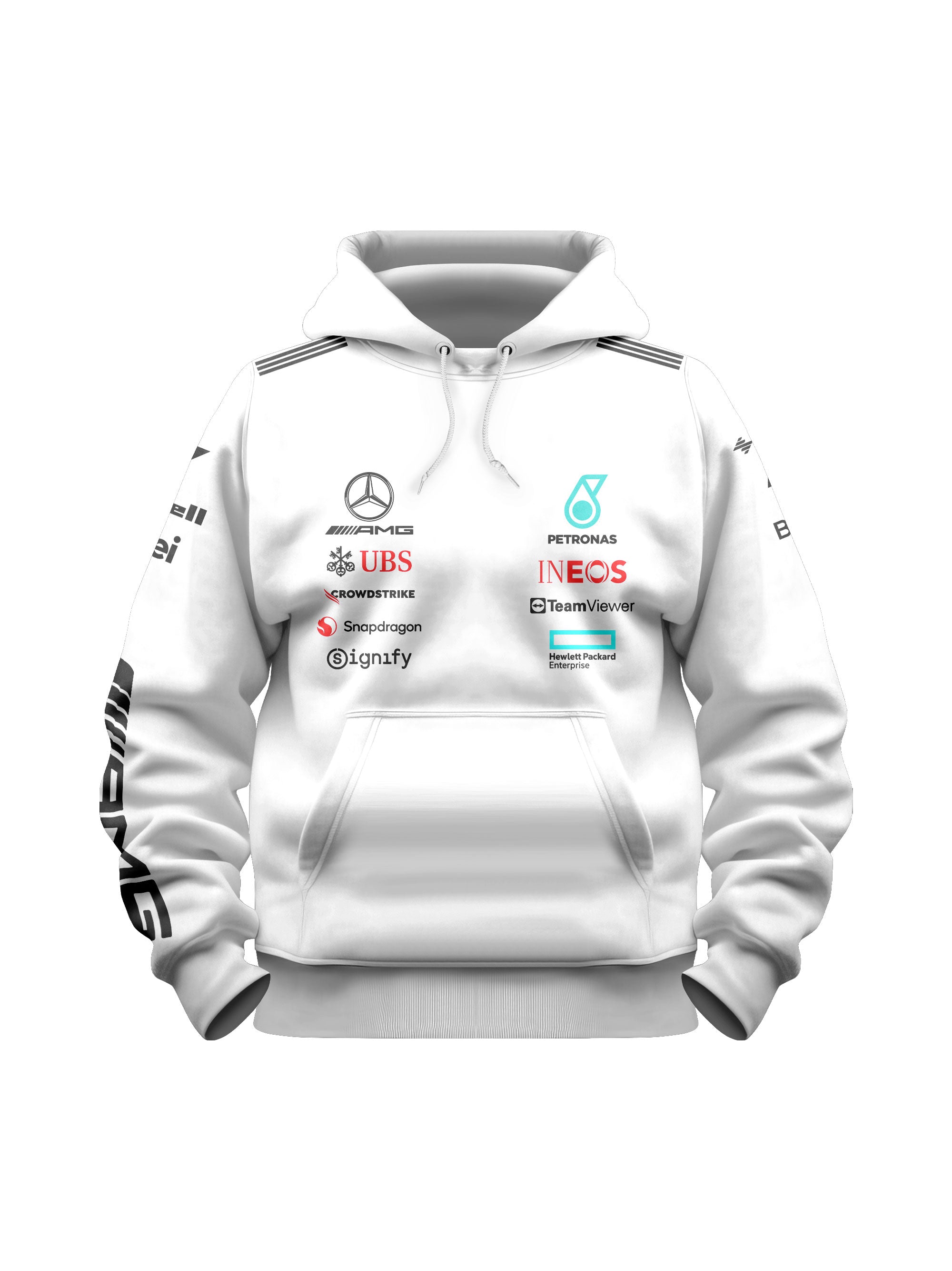 Mercedes 2025 White Hoodie